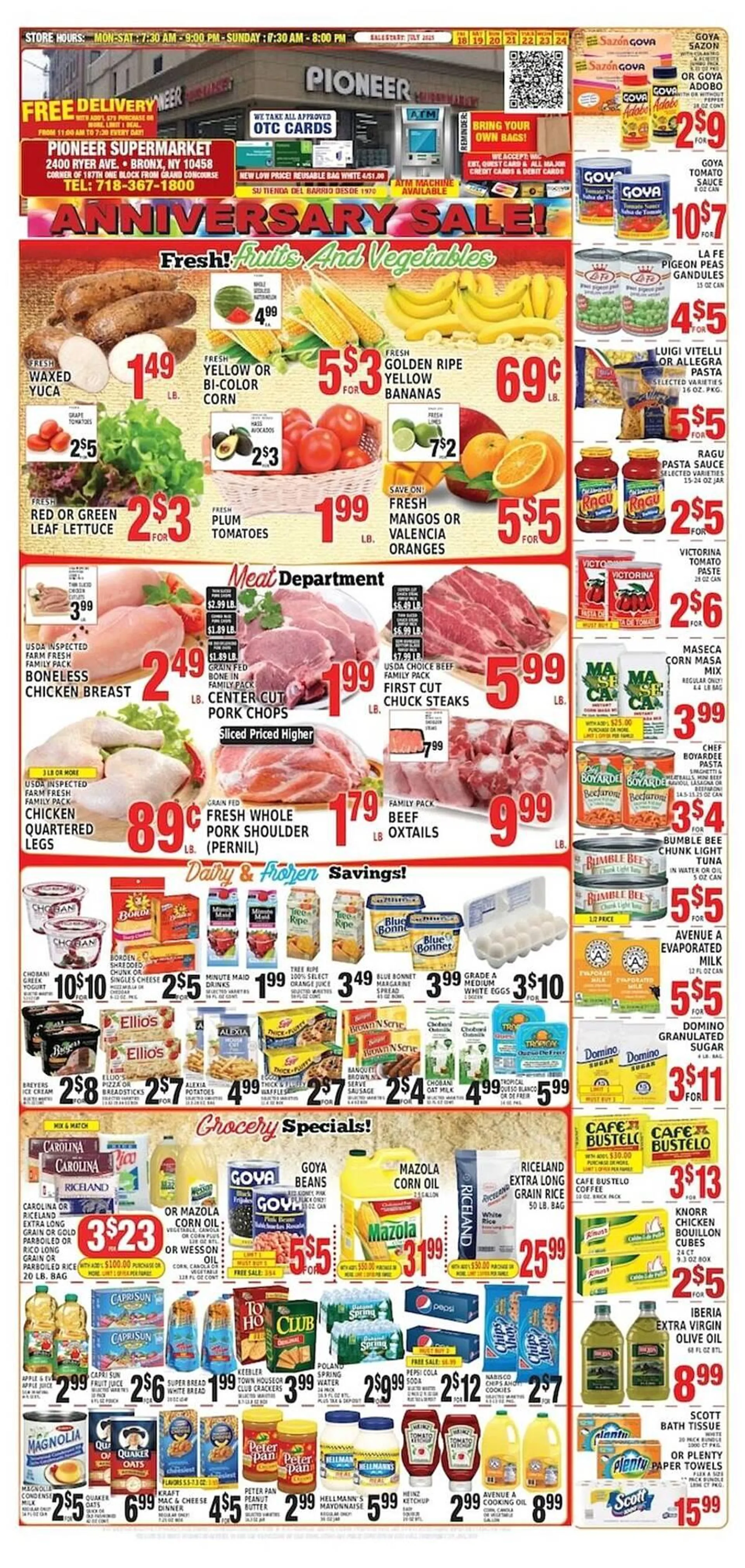 Weekly ad Pioneer Supermarkets Weekly Ad from July 18 to July 24 2025 - Page 1