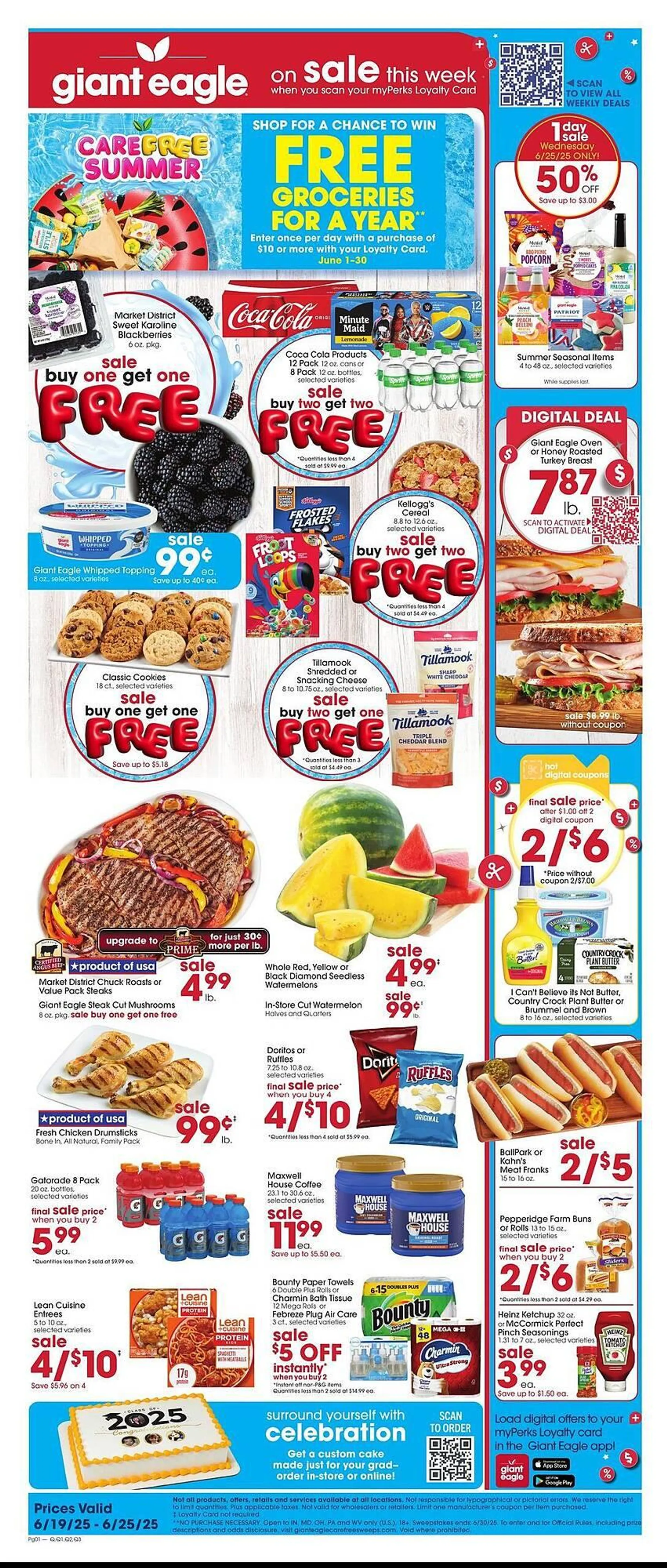 Weekly ad Giant Eagle Weekly Ad from June 19 to June 25 2025 - Page 1