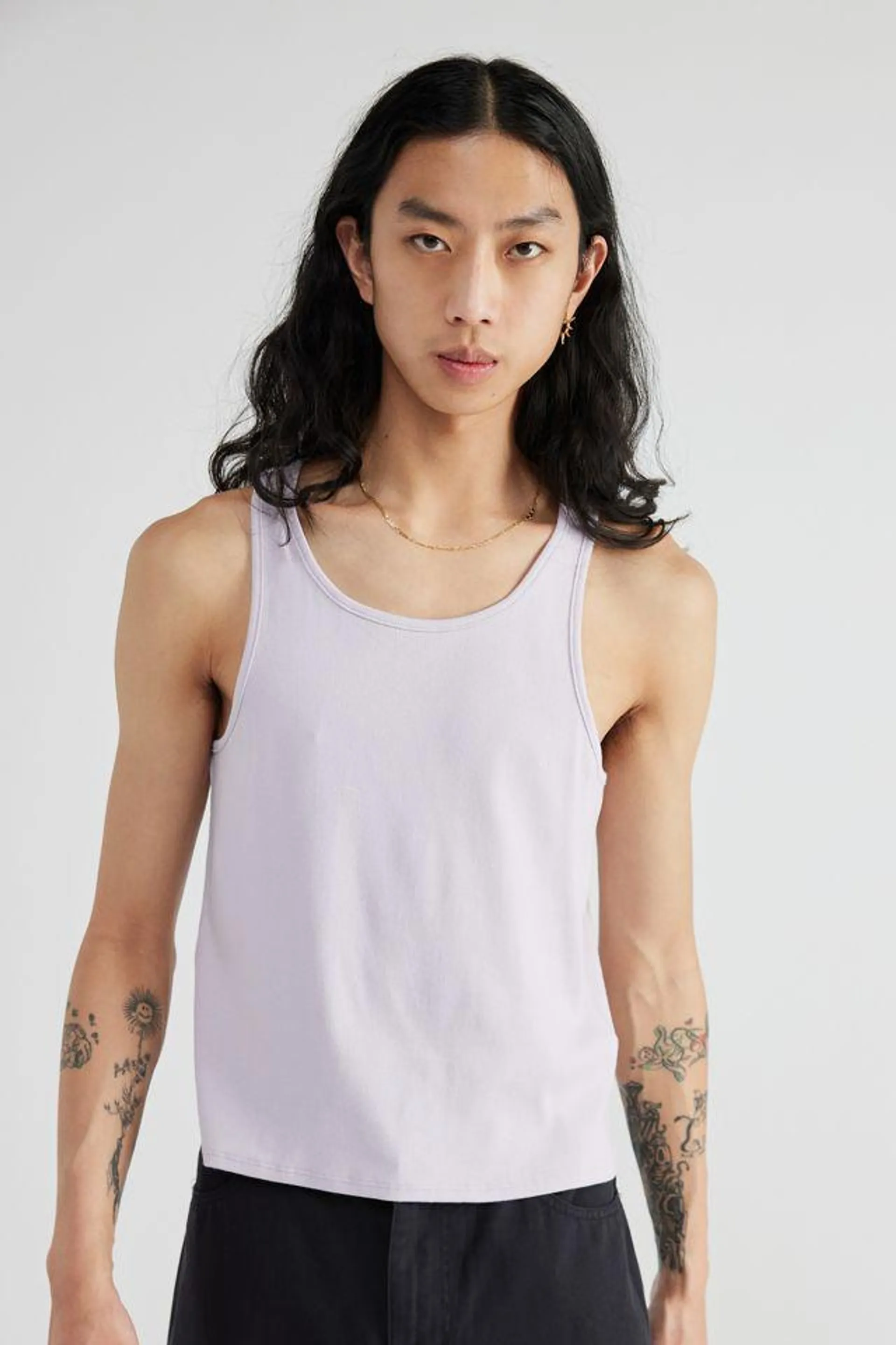 UO Shrunken Ribbed Tank Top