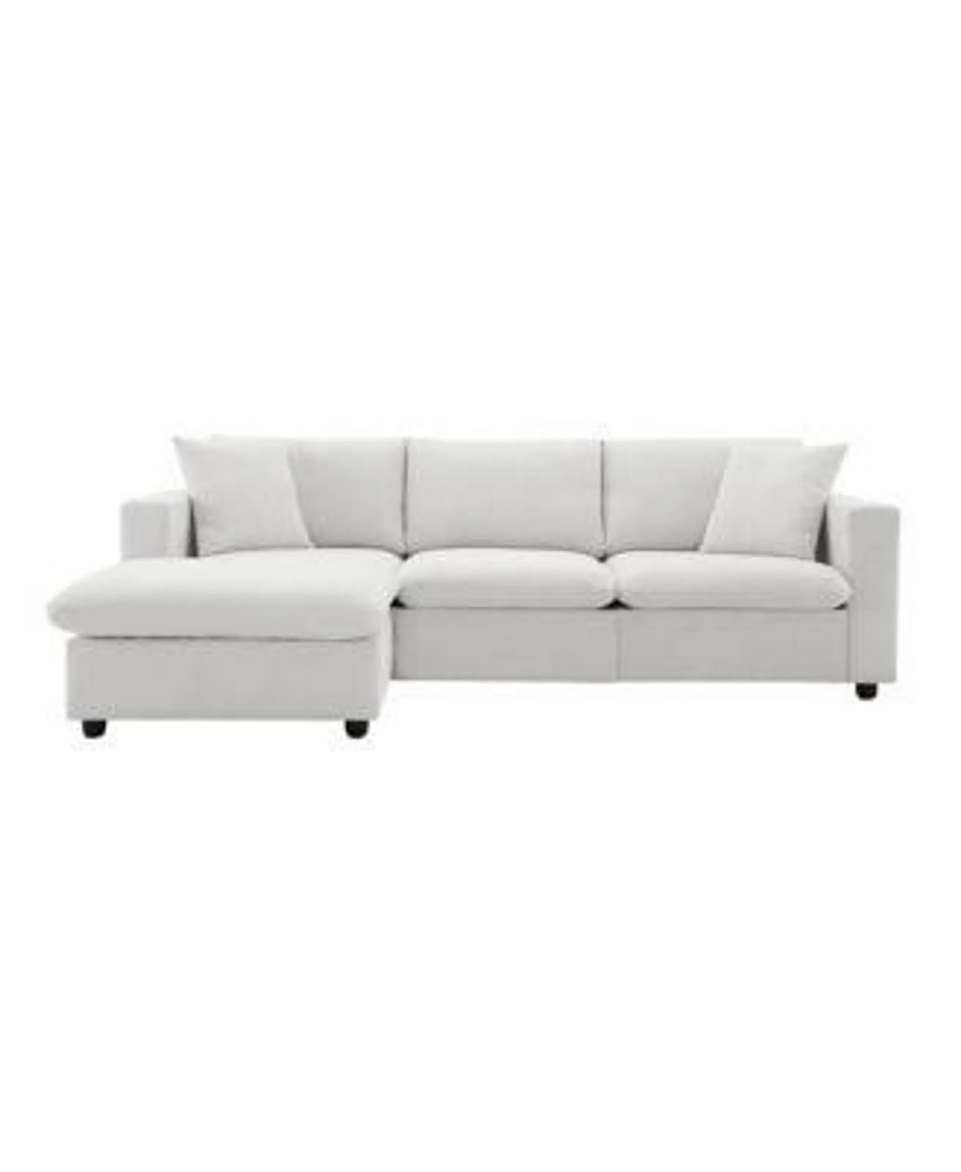 Streamdale Furniture 100.4x64.6" Modern Sectional Sofa, L-Shaped Couch Set With 2 Free Pillows, 4-Seat Fabric Couch Set