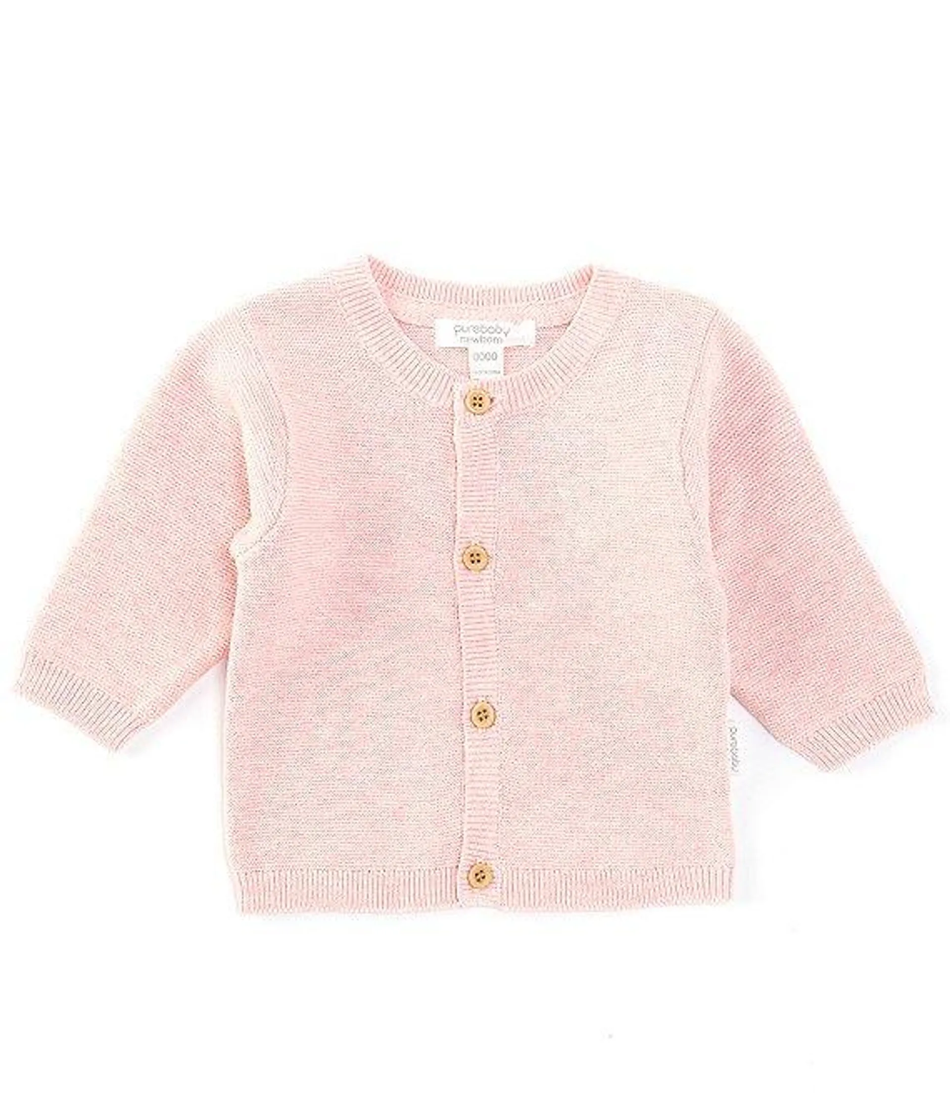 Purebaby® Baby Girls Newborn-24 Months Long Sleeve Textured Cardigan