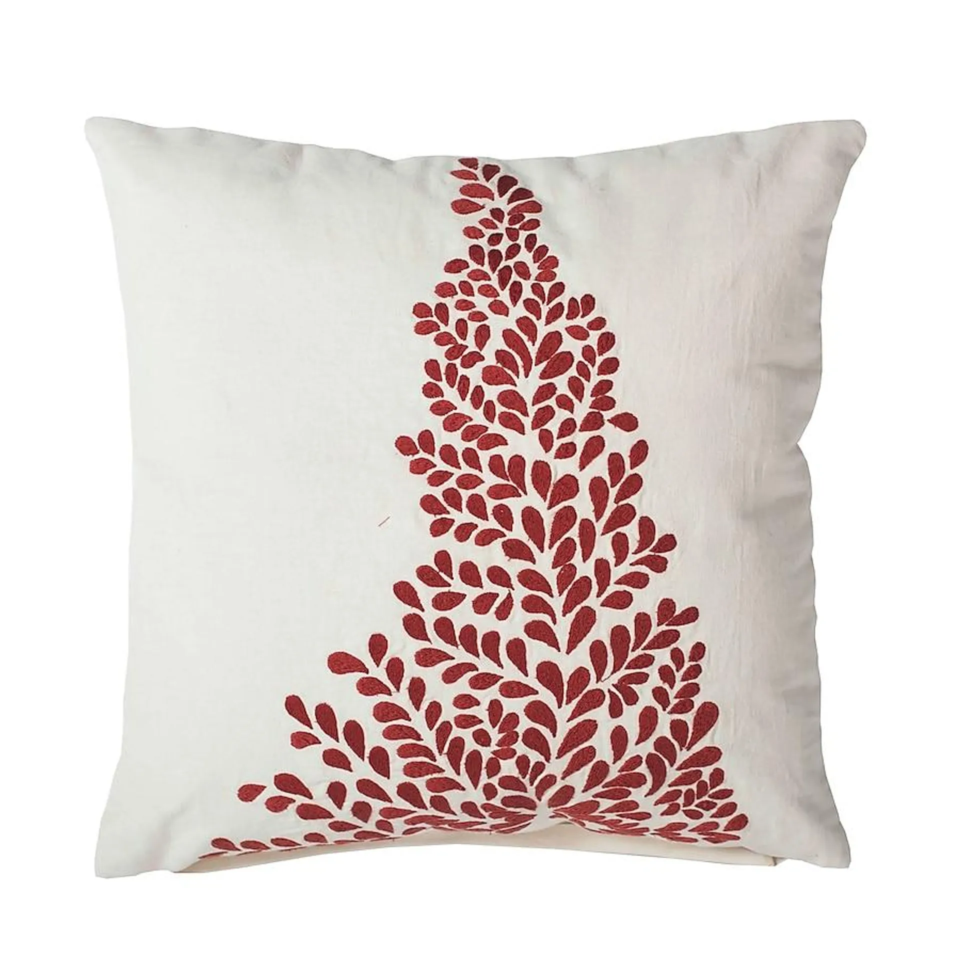 Vickerman 18-in x 18-in Red Indoor Decorative Pillow