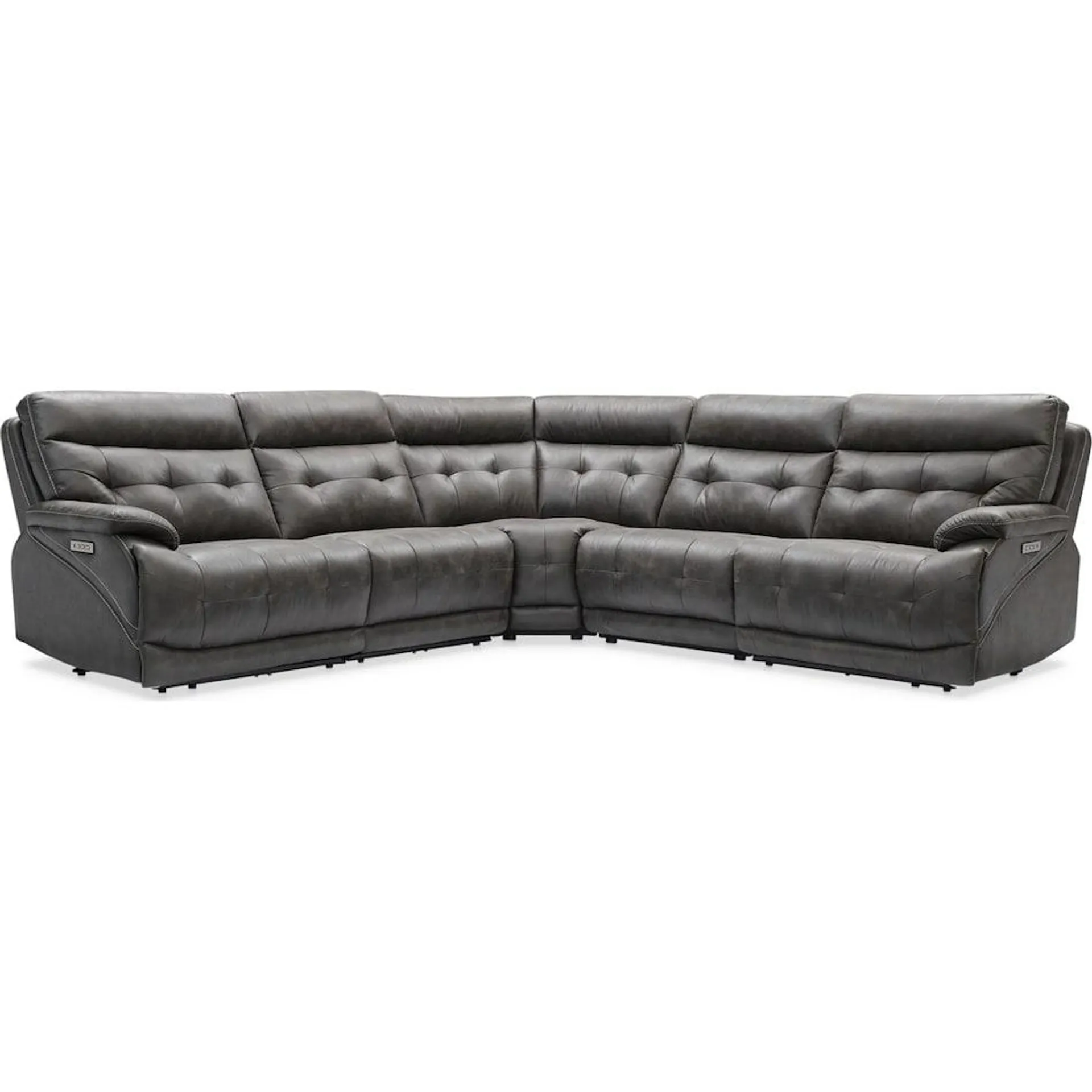 Beckett Dual-Power Reclining Sectional with 3 Reclining Seats