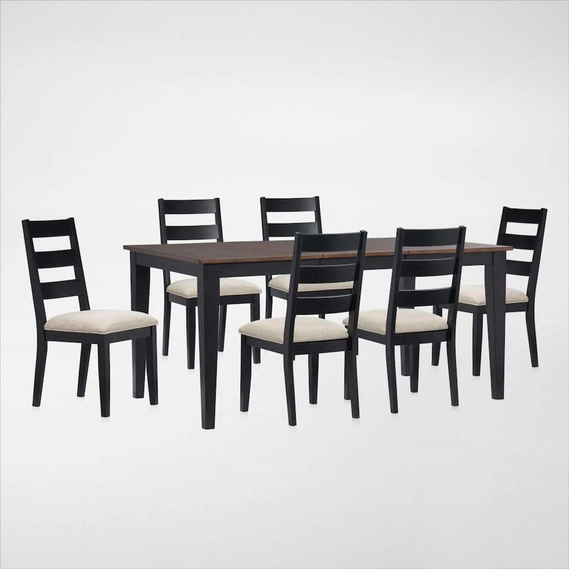 Maxwell Extendable Dining Table and 6 Upholstered Chairs