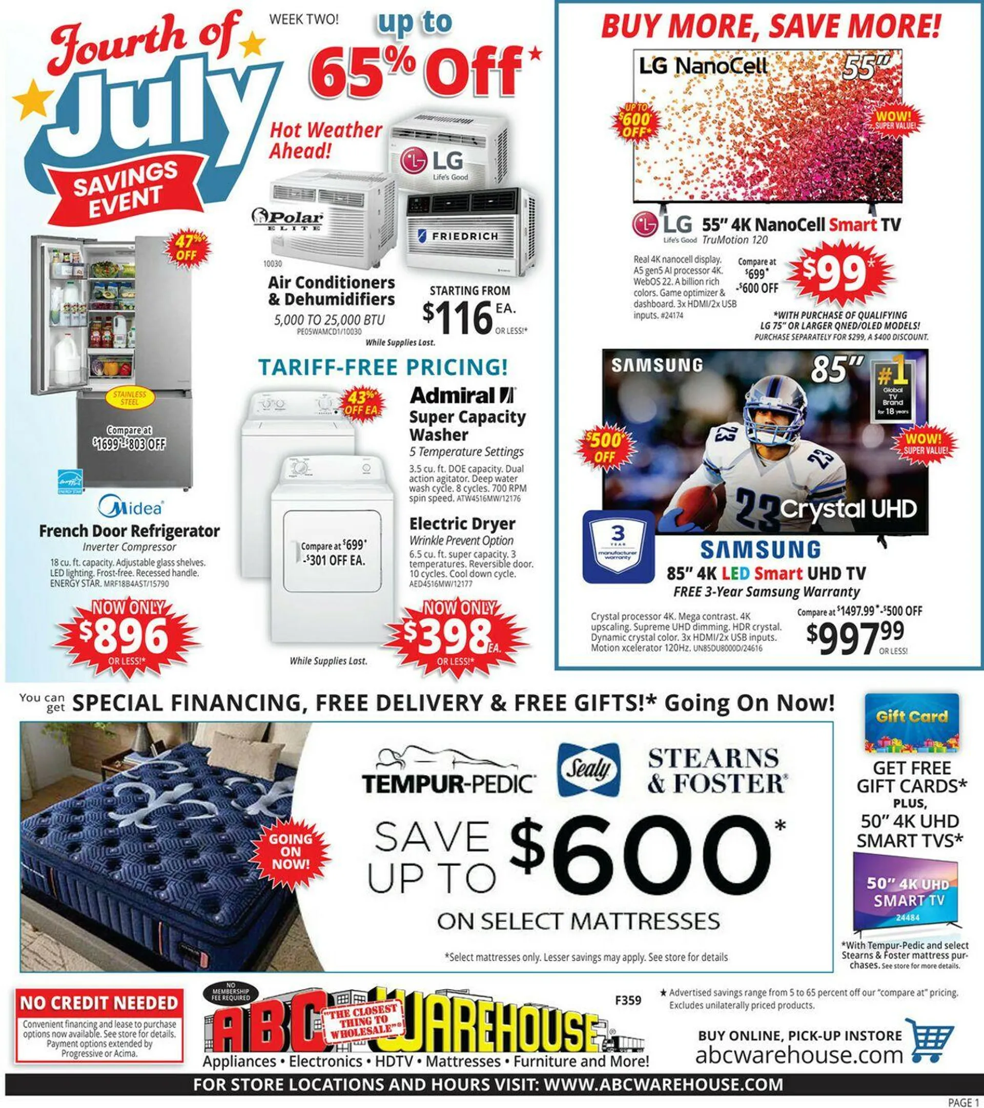 Weekly ad ABC Warehouse Current weekly ad from June 29 to July 5 2025 - Page 1