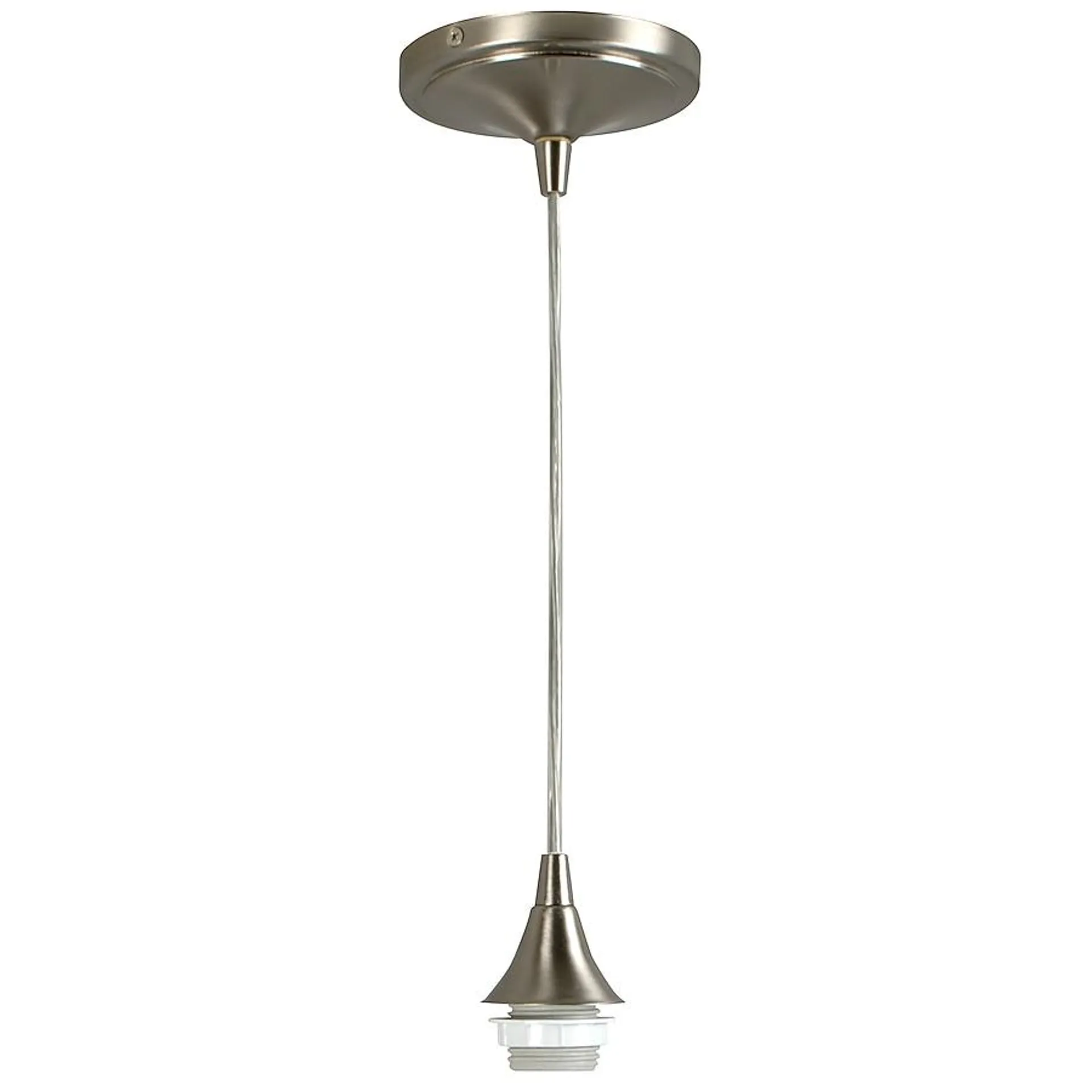 Style Selections Nickel Transitional Cylinder Mini Hanging Pendant Light