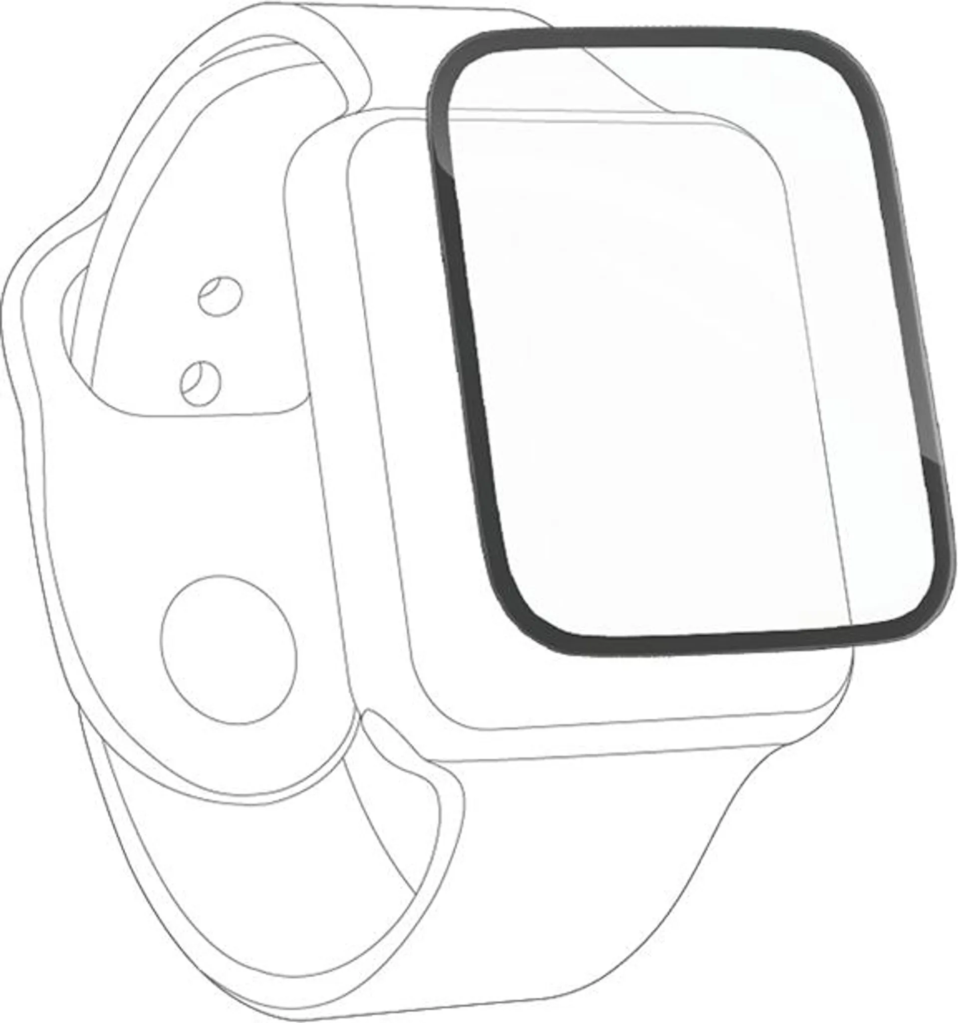 ZAGG Fusion+ Synthetic Glass Screen Protector Anti-Bacterial - Apple Watch Series 4/5/6/SE (40 mm)