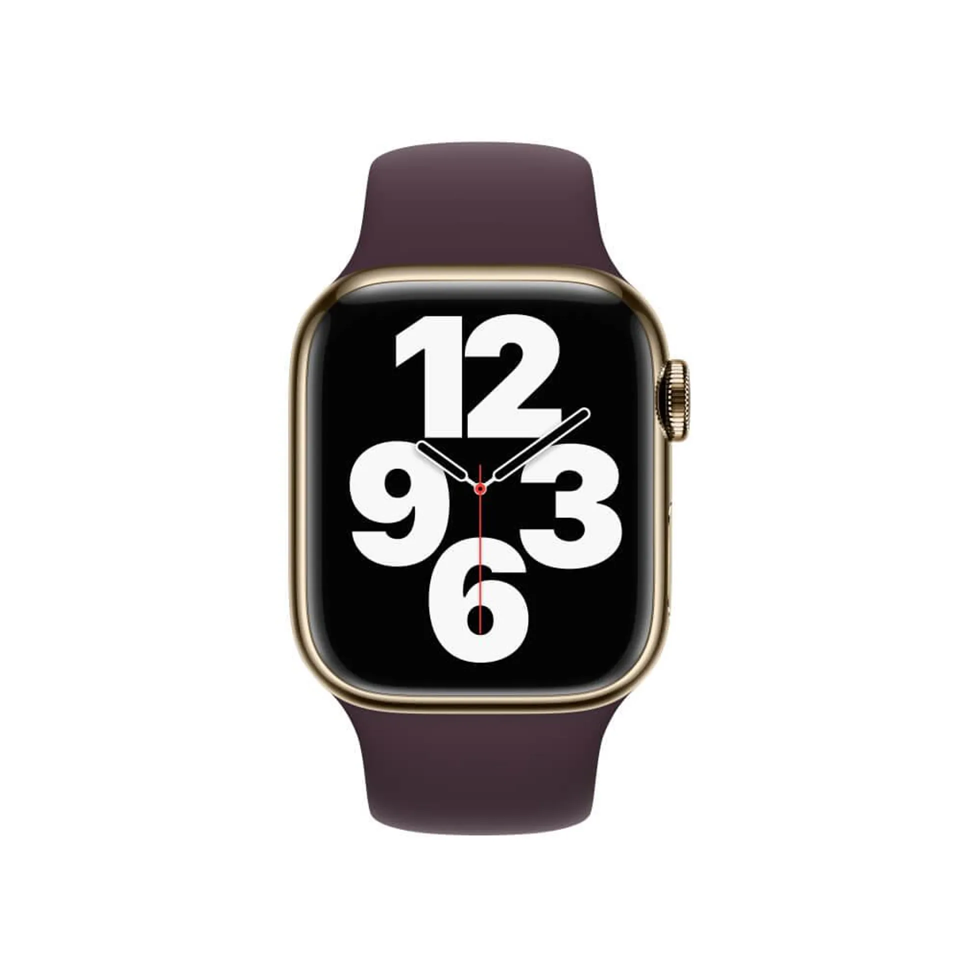 Watch Series 7 (GPS + Cellular) - Gold Stainless Steel Case with Dark Cherry Sport Band - 41mm - Apple Certified Refurbished