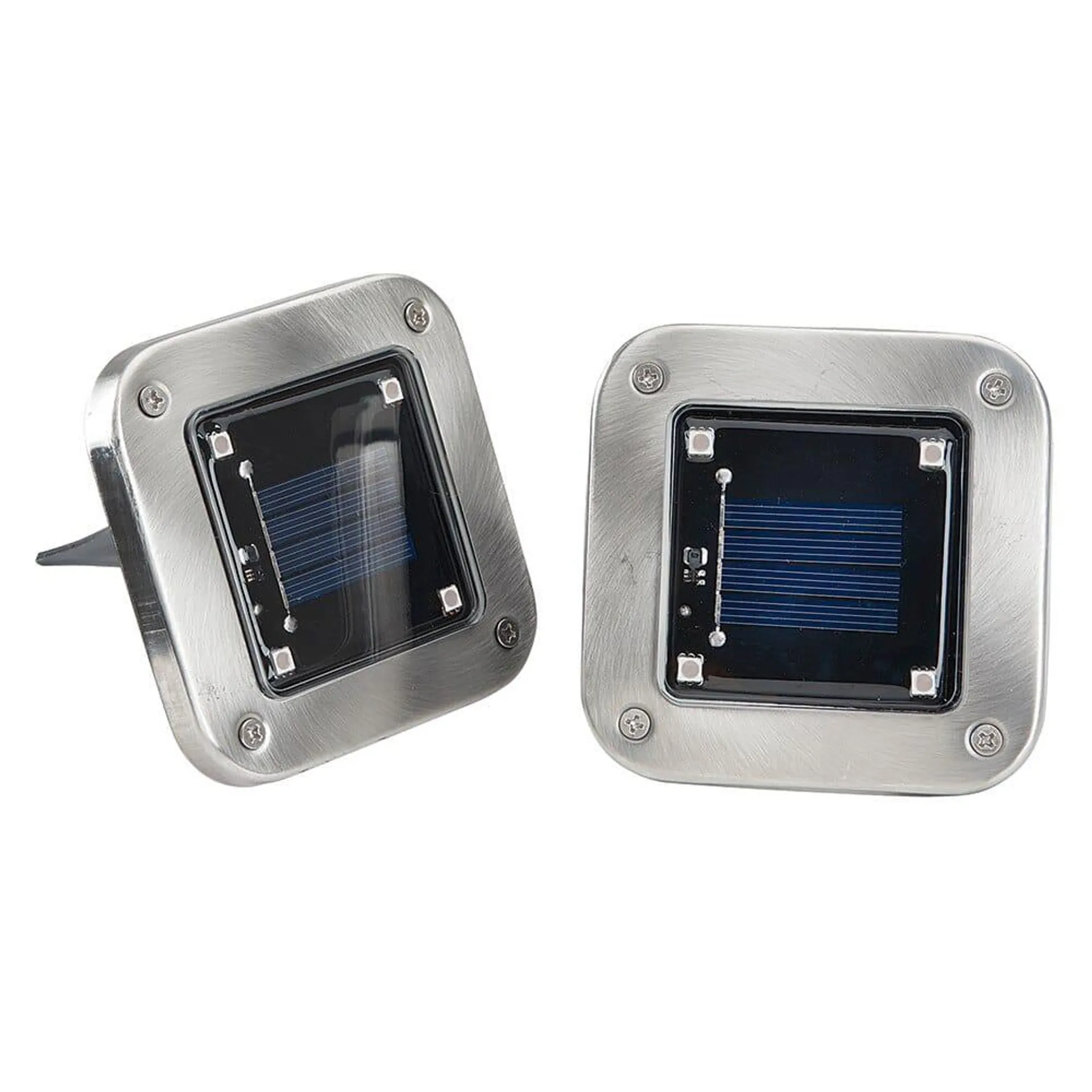 Square Solar Pathway Lights, 2 Pack