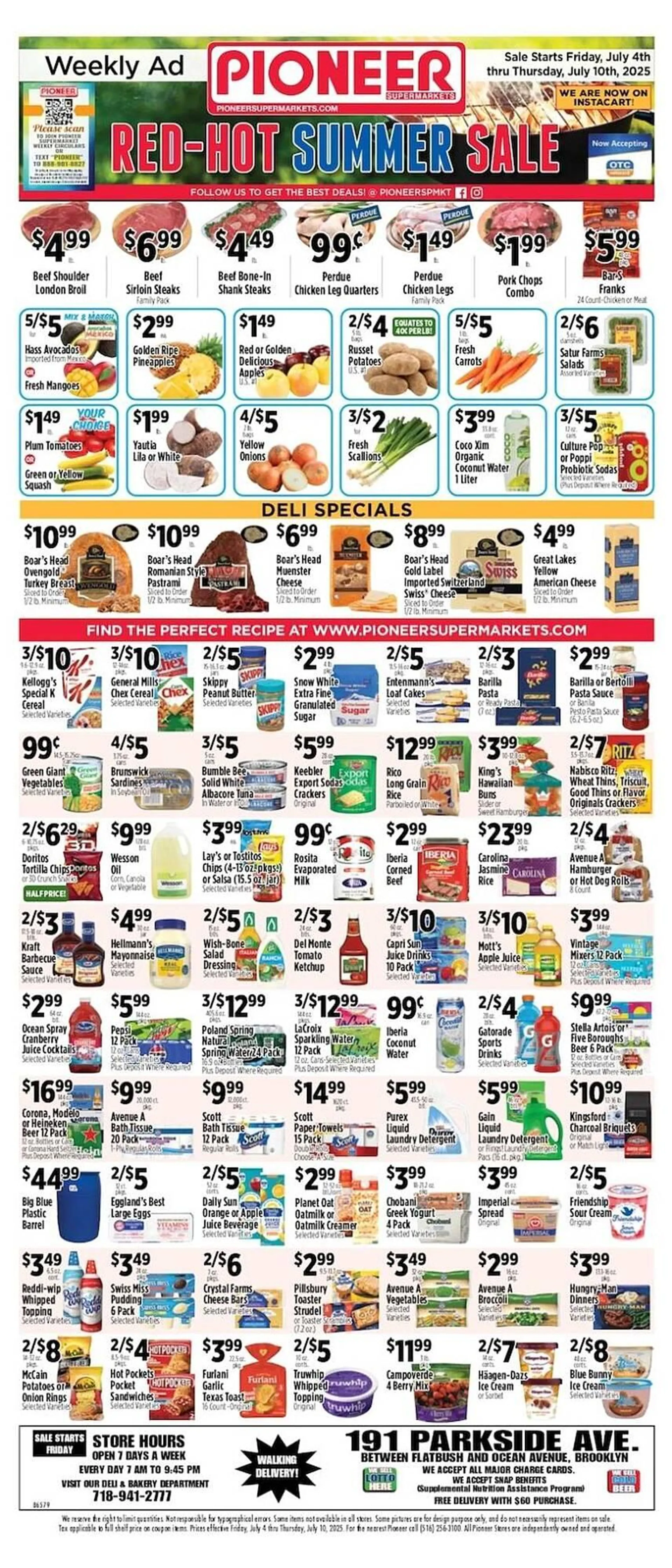 Weekly ad Pioneer Supermarkets Weekly Ad from July 4 to July 10 2025 - Page 1