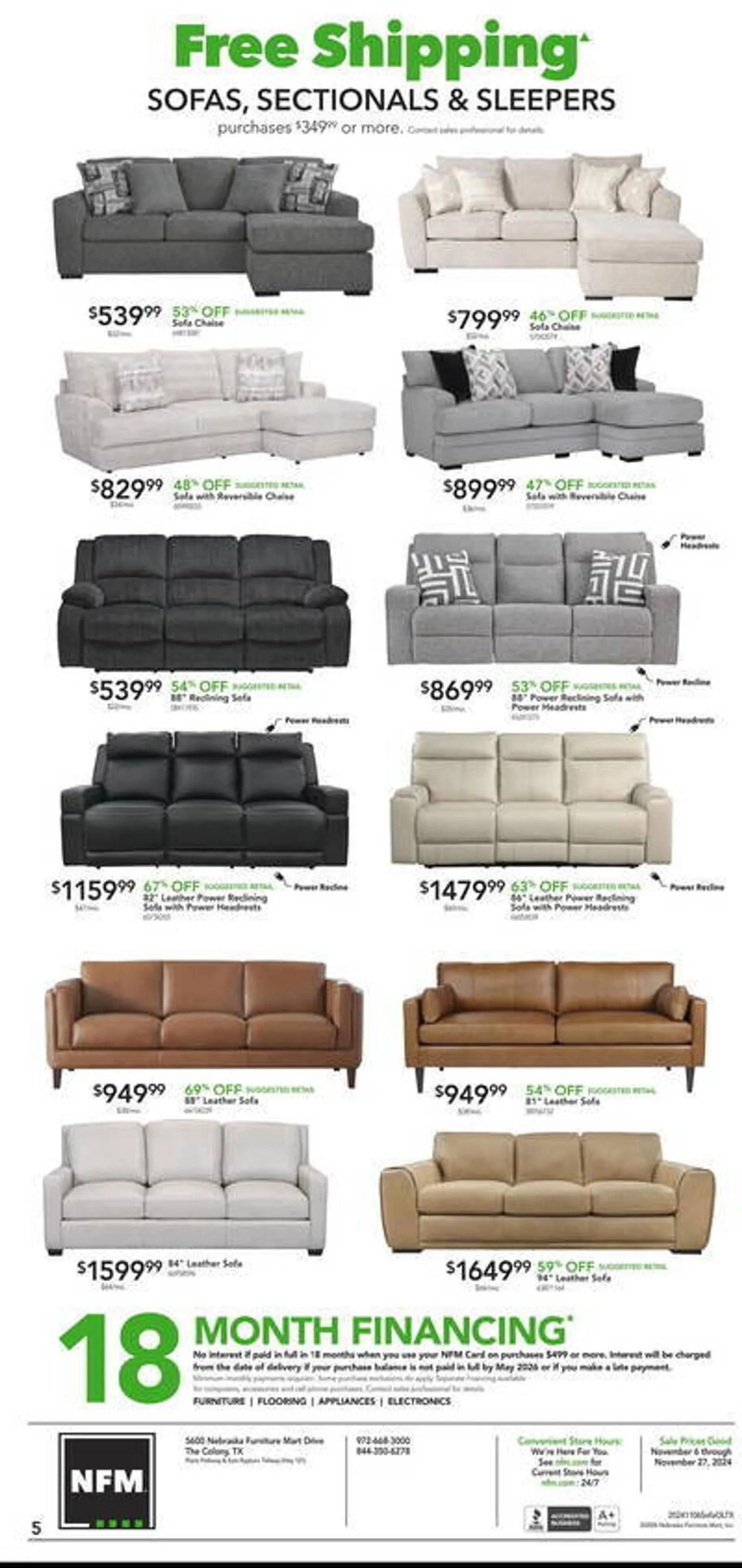 Weekly ad Nebraska Furniture Mart Weekly Ad from November 6 to November 27 2024 - Page 5