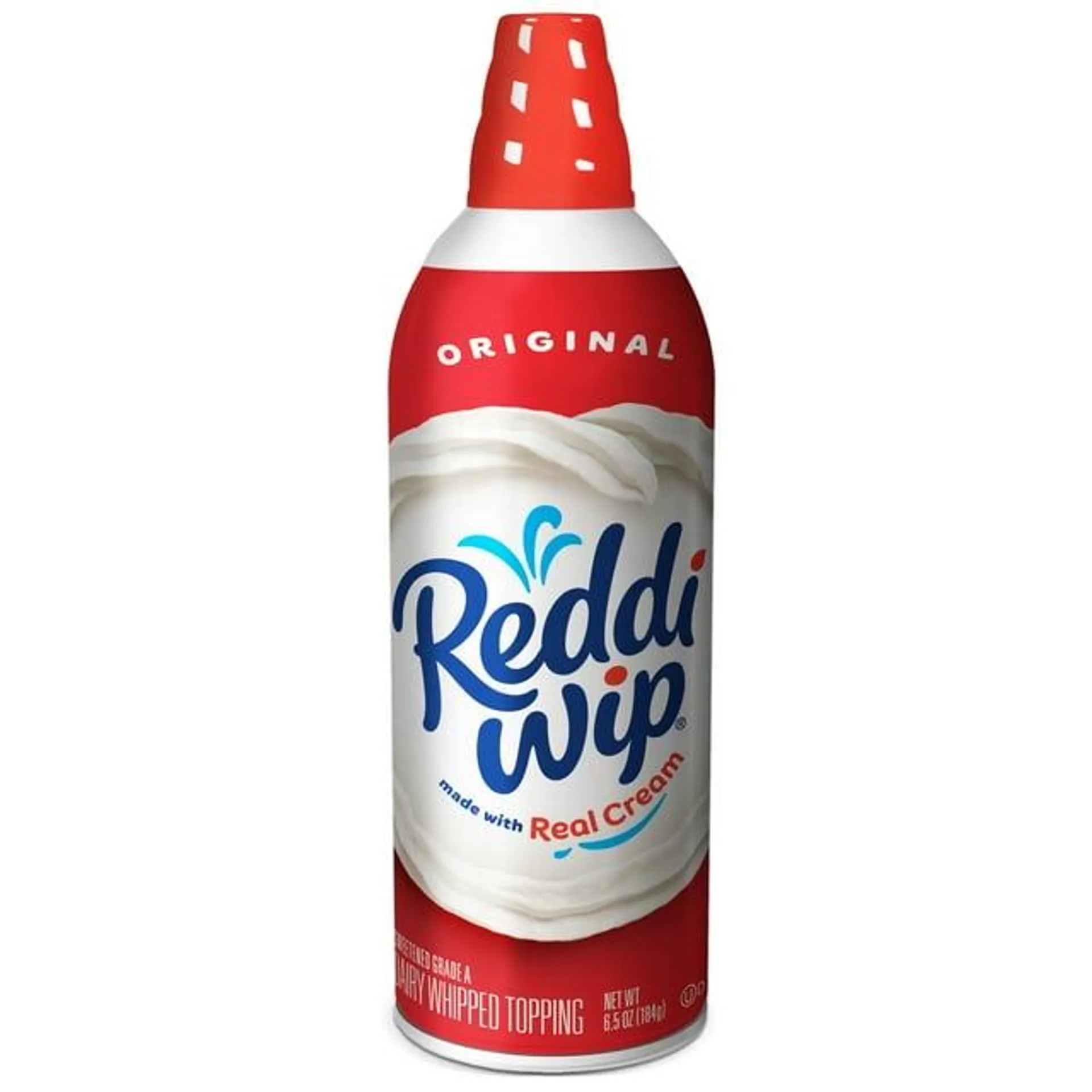 Reddi-wip Original Whipped Topping Made with Real Cream, 6.5 oz Spray Can