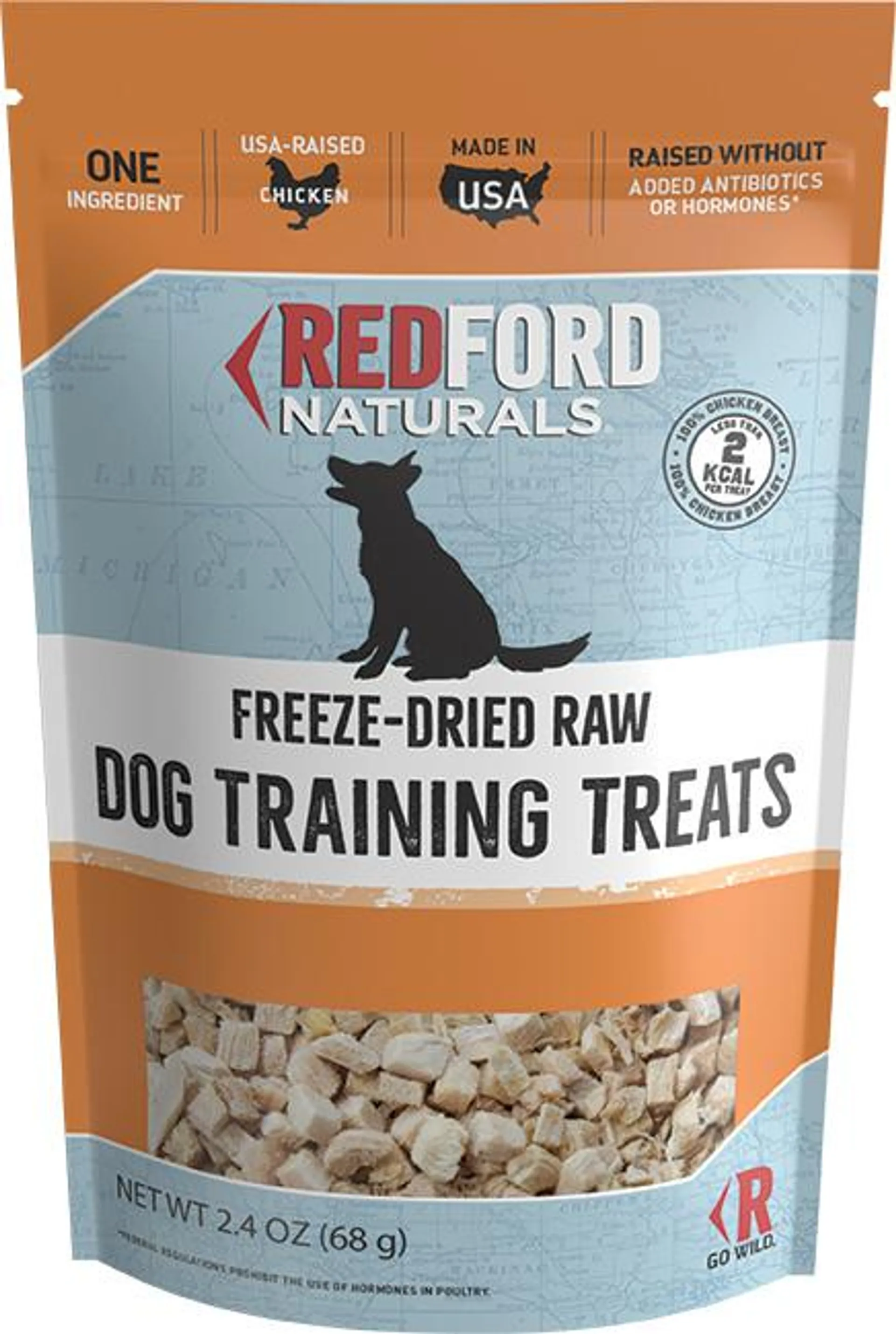 Redford Naturals Freeze-Dried Raw Grain Free Dog Training Treats, Chicken, 2.4 Ounces