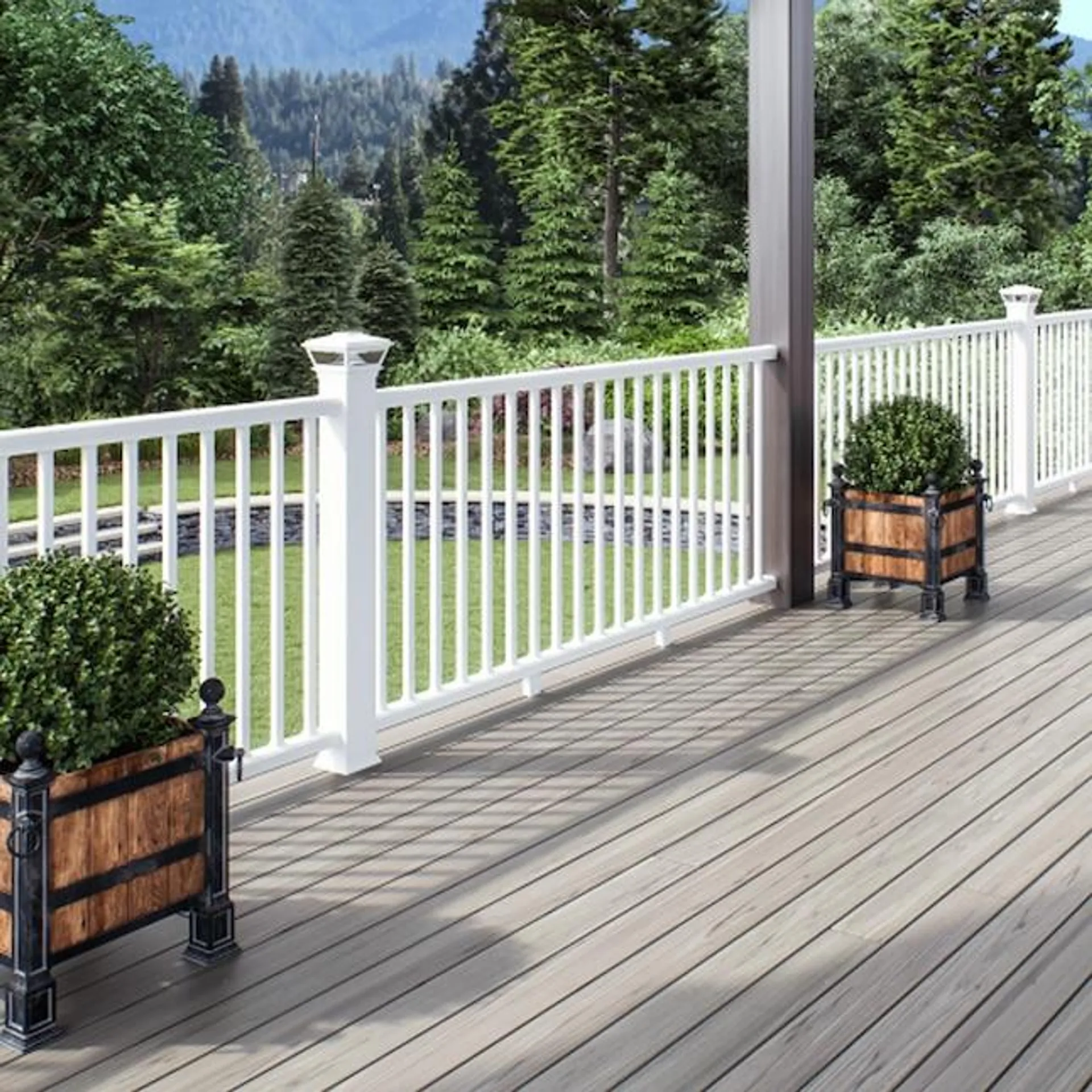 Deckorators 4-in x 4-in x 4-ft White Composite Deck Post Sleeve