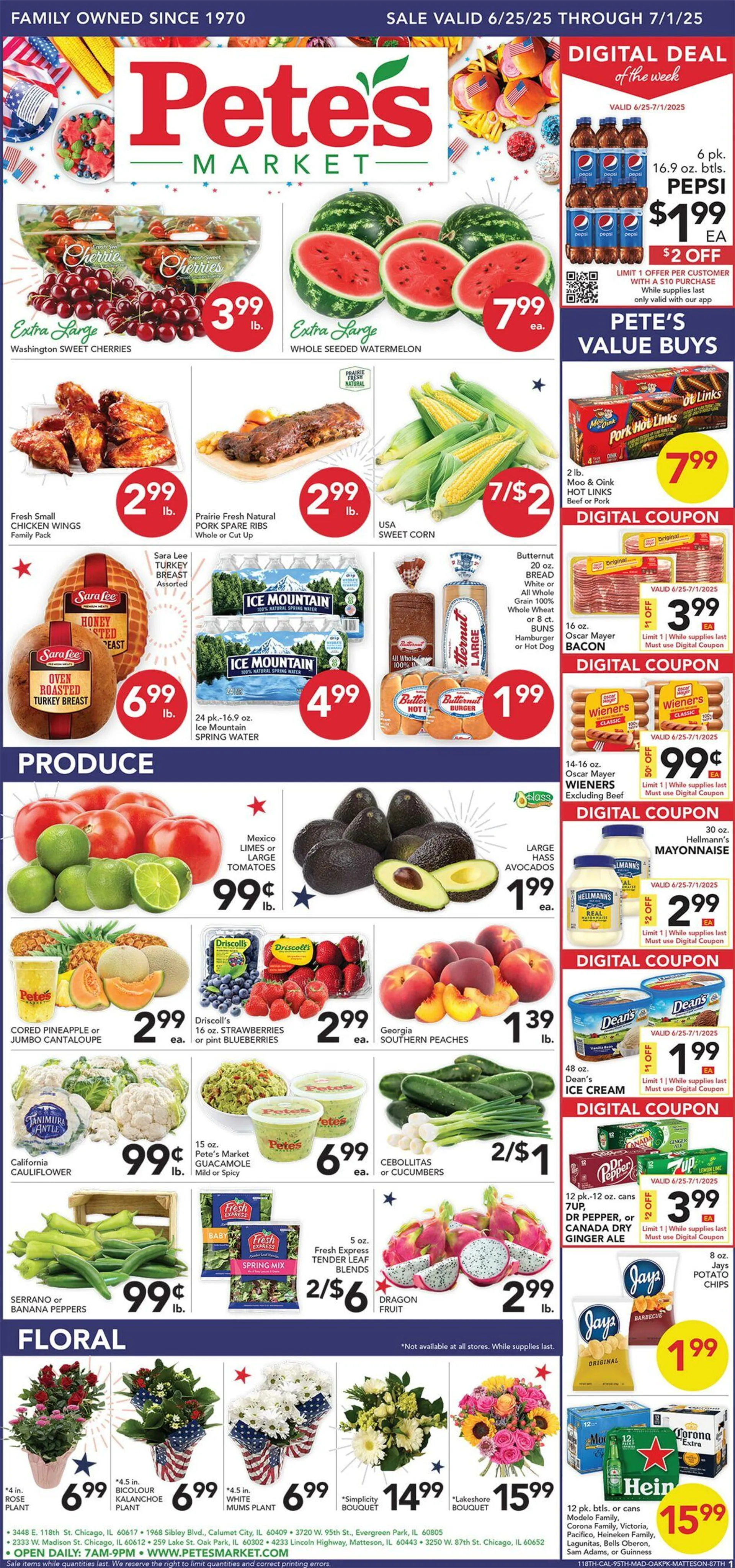 Weekly ad Pete's Fresh Market Current weekly ad from June 25 to July 1 2025 - Page 1