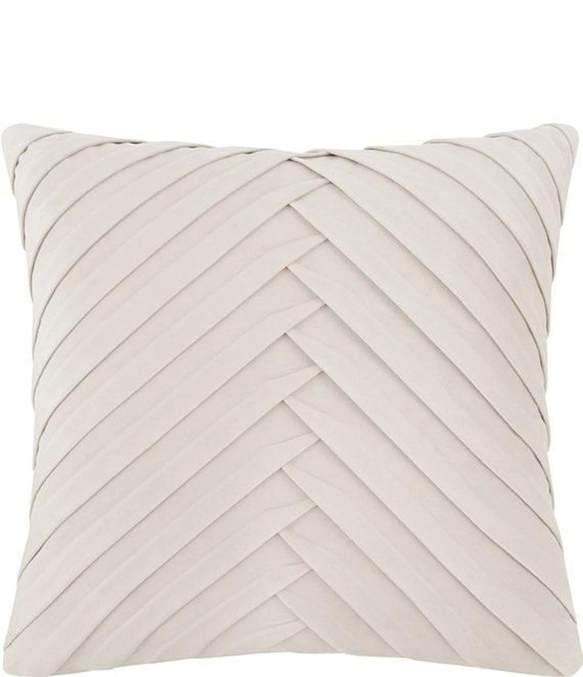 Audrey 20" Pleated Woven Square Pillow