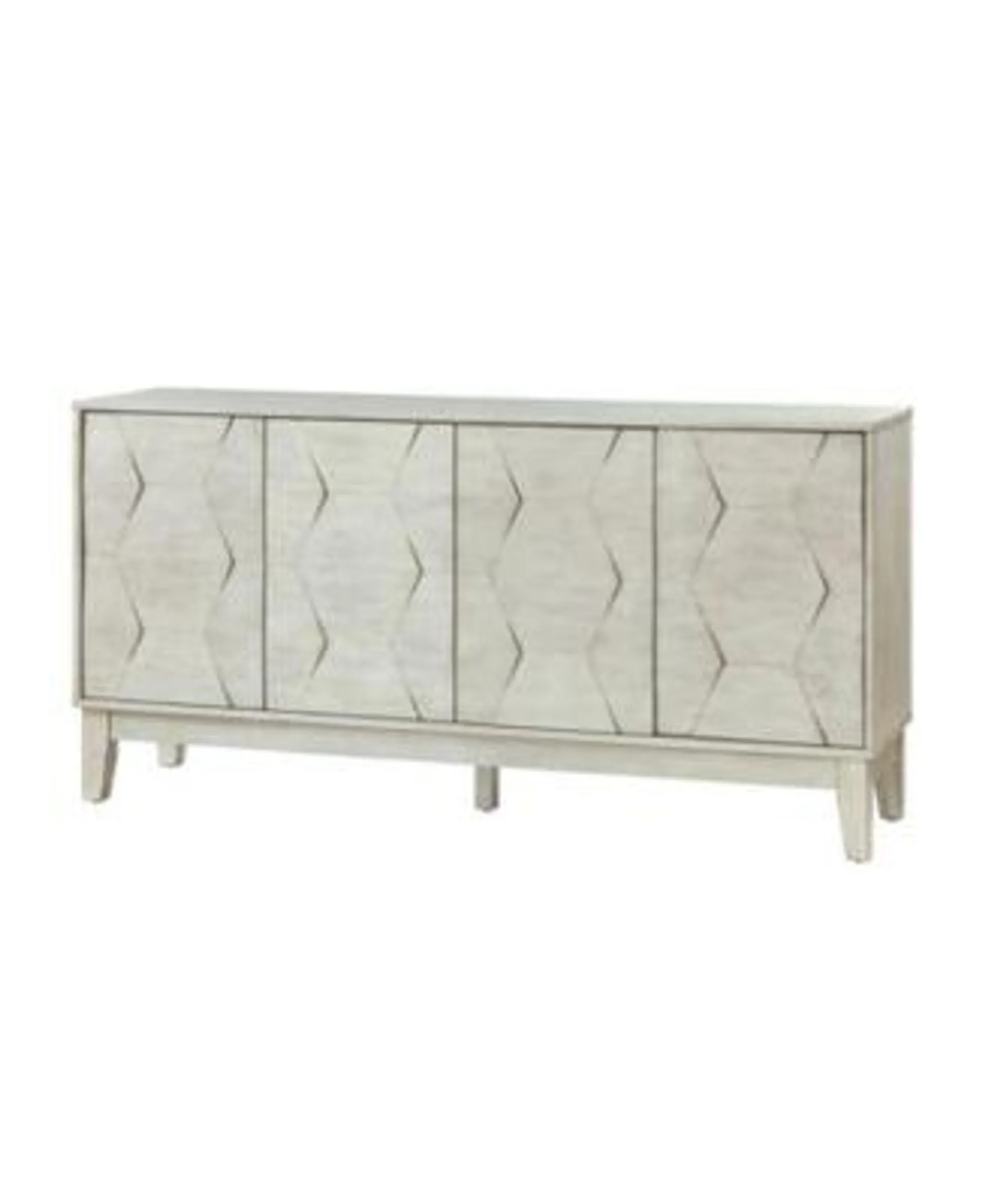 Silakan 60" 4-Doors Sideboard with Solid Wood Legs