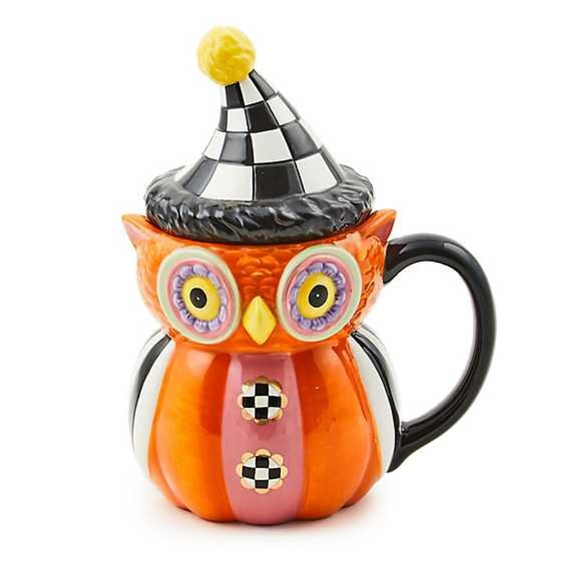 Trick or Treat Owl Lidded Mug