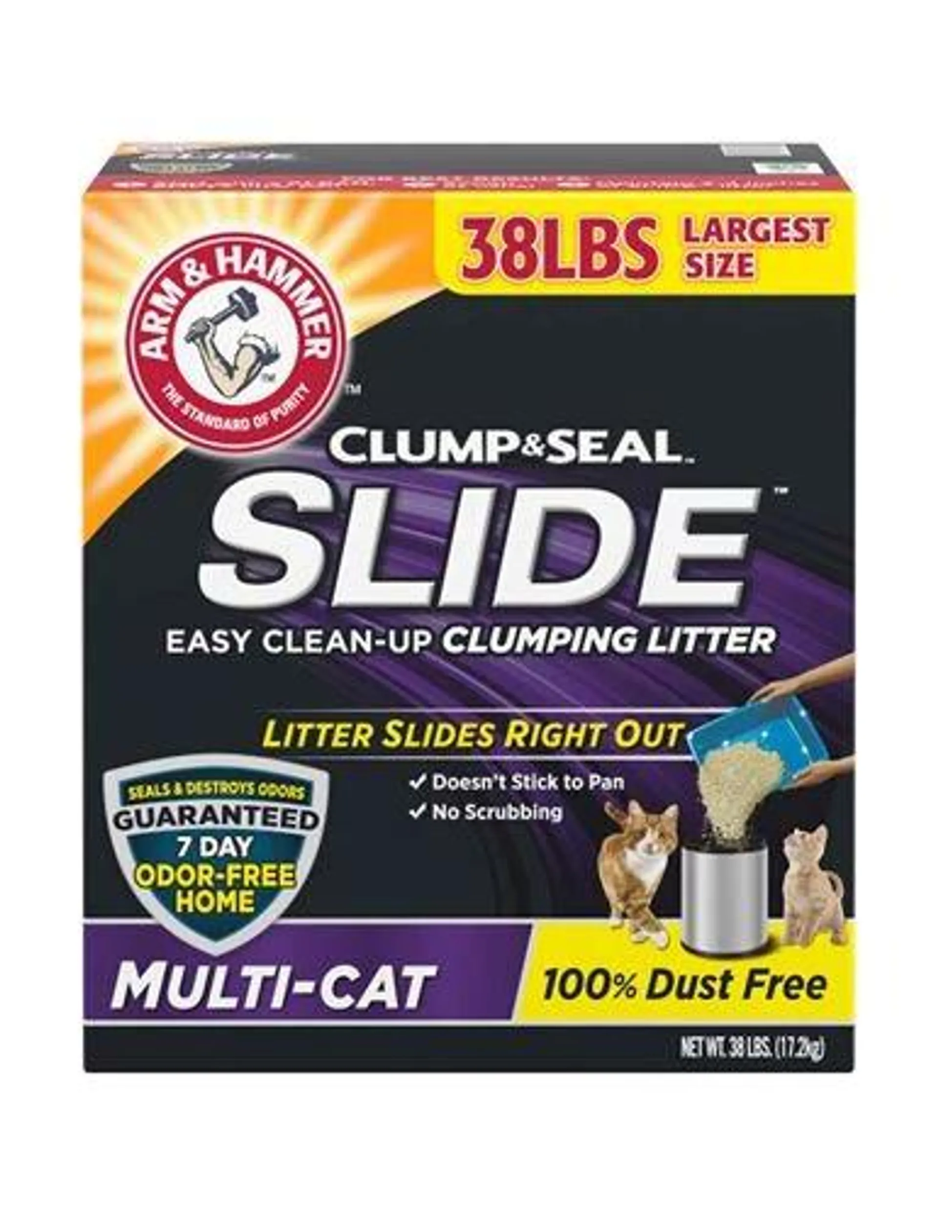 Arm & Hammer SLIDE Multicat Cat Litter, 38 Pounds