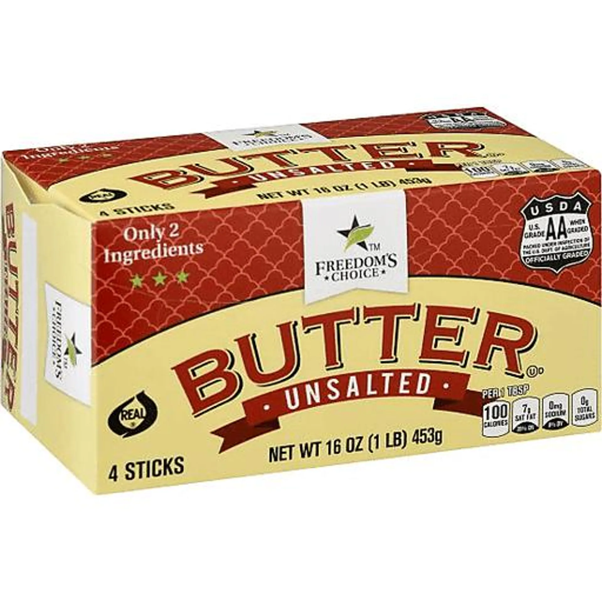 Freedom's Choice Unsalted Butter Sticks 16 oz