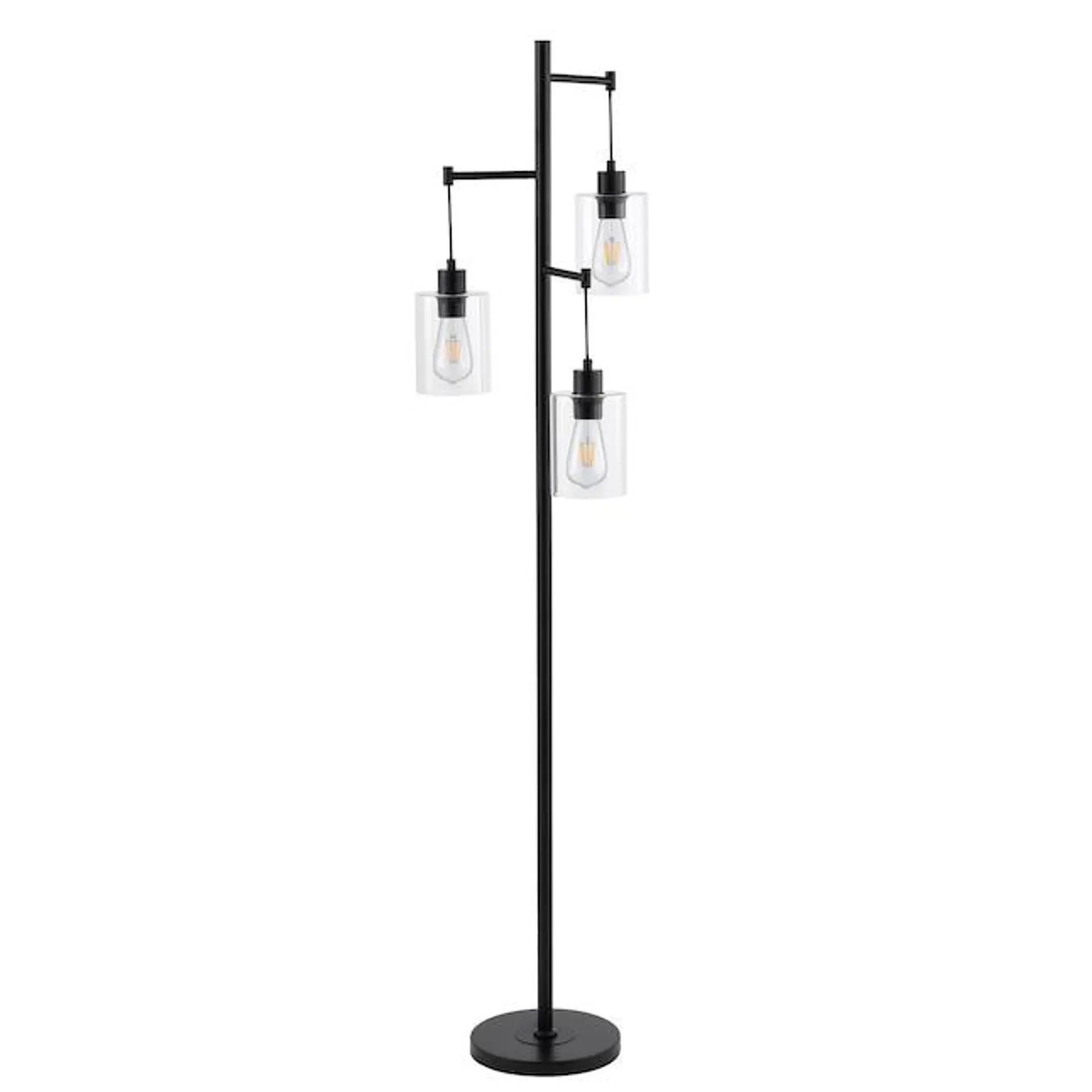 GETLEDEL 69-in Black Multi-head Floor Lamp