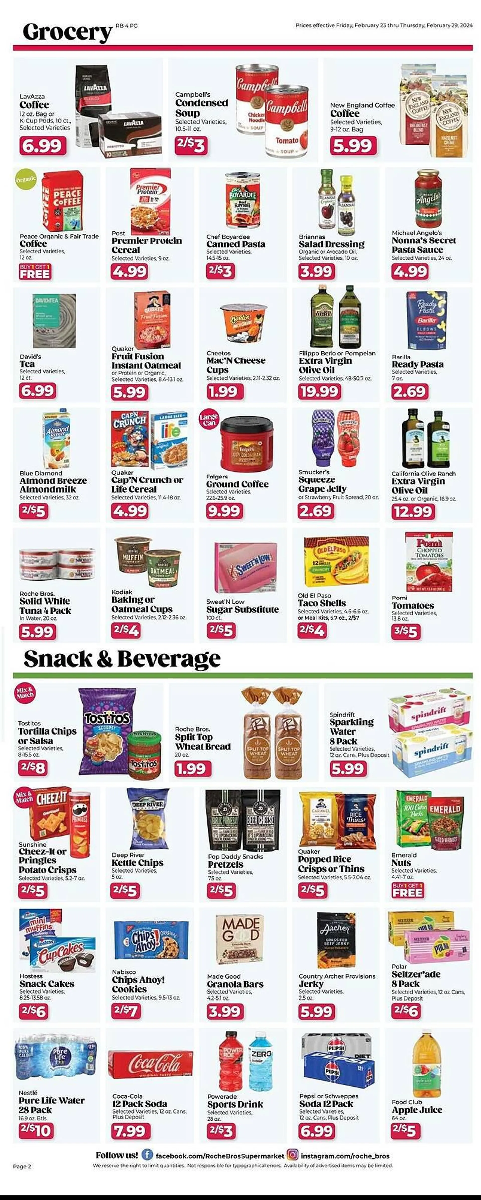 Weekly ad Roche Bros Weekly Ad from February 23 to February 29 2024 - Page 2