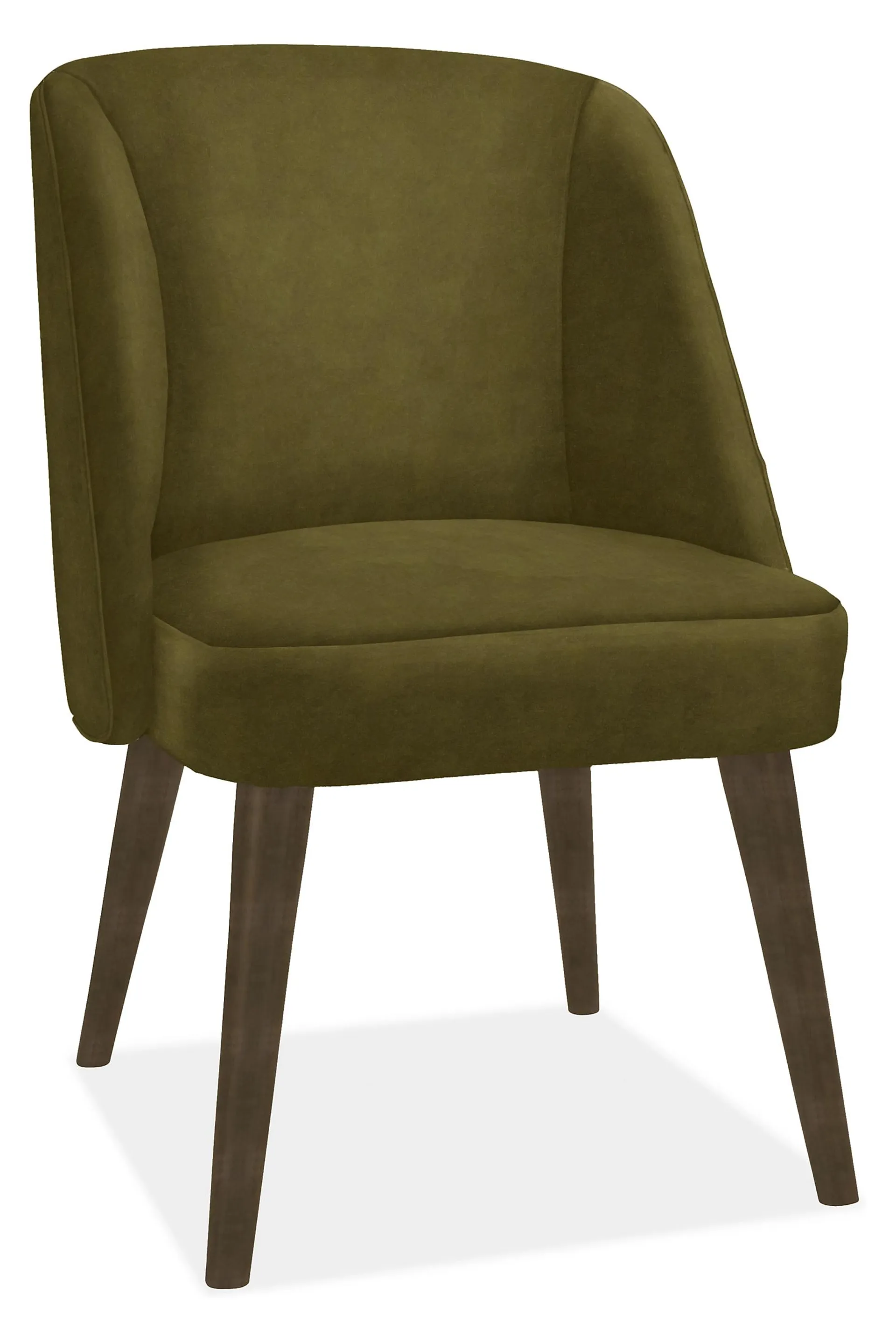 Cora Side Chair in Vance Olive with Charcoal Legs