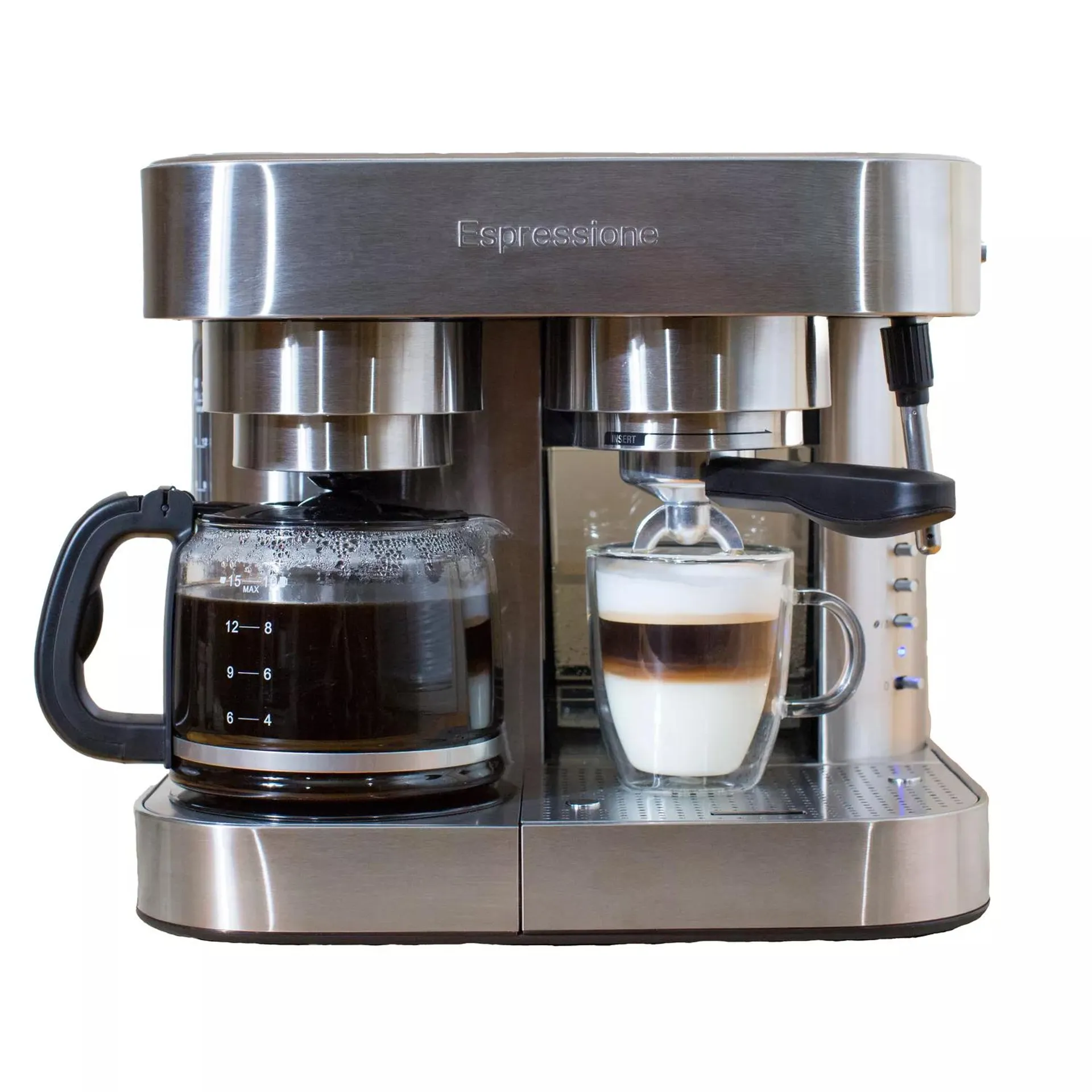 Espressione EM-1040 Combination Espresso Machine and Coffee Maker, 10 cup