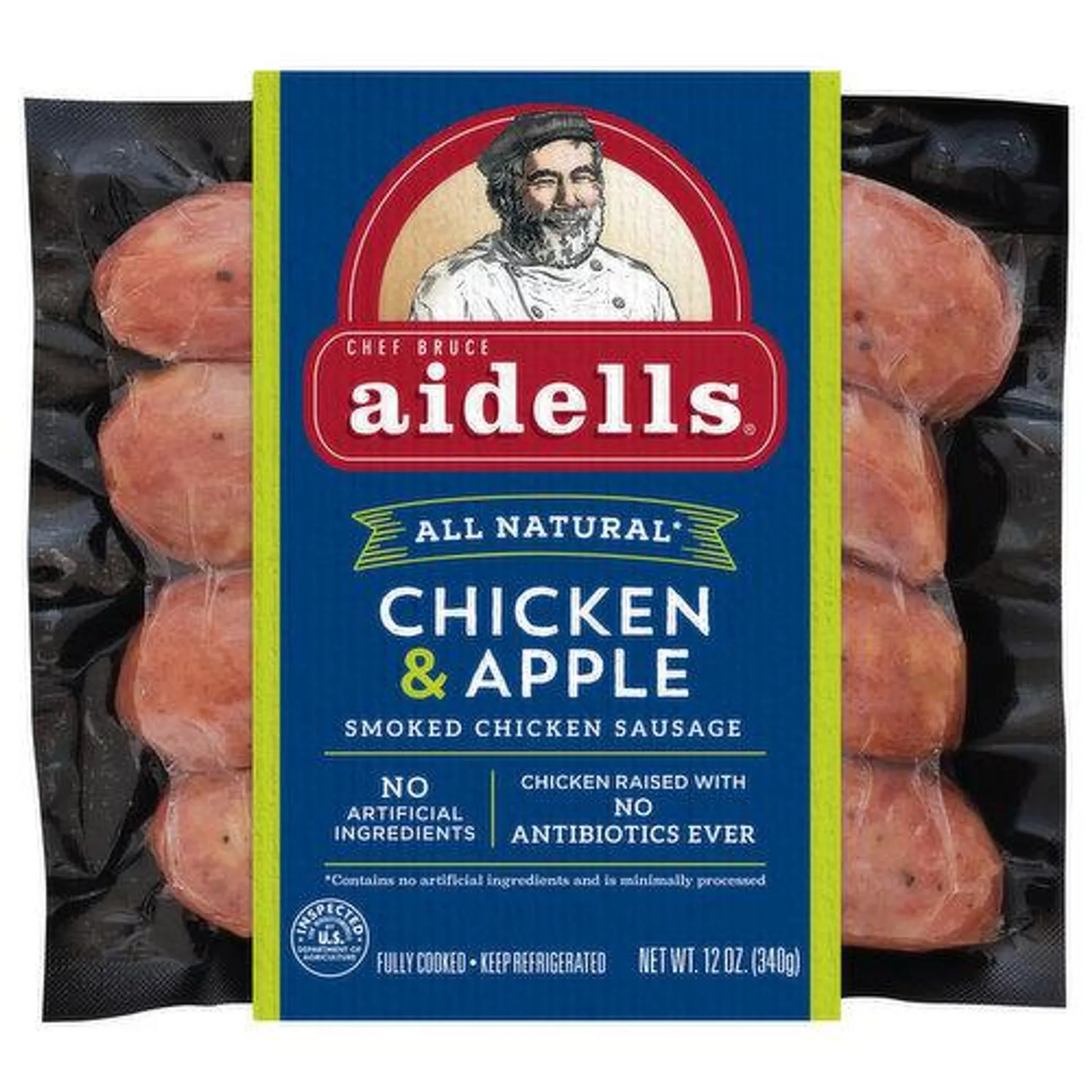 Aidells Smoked Chicken Sausage, Chicken & Apple - 12 Ounce