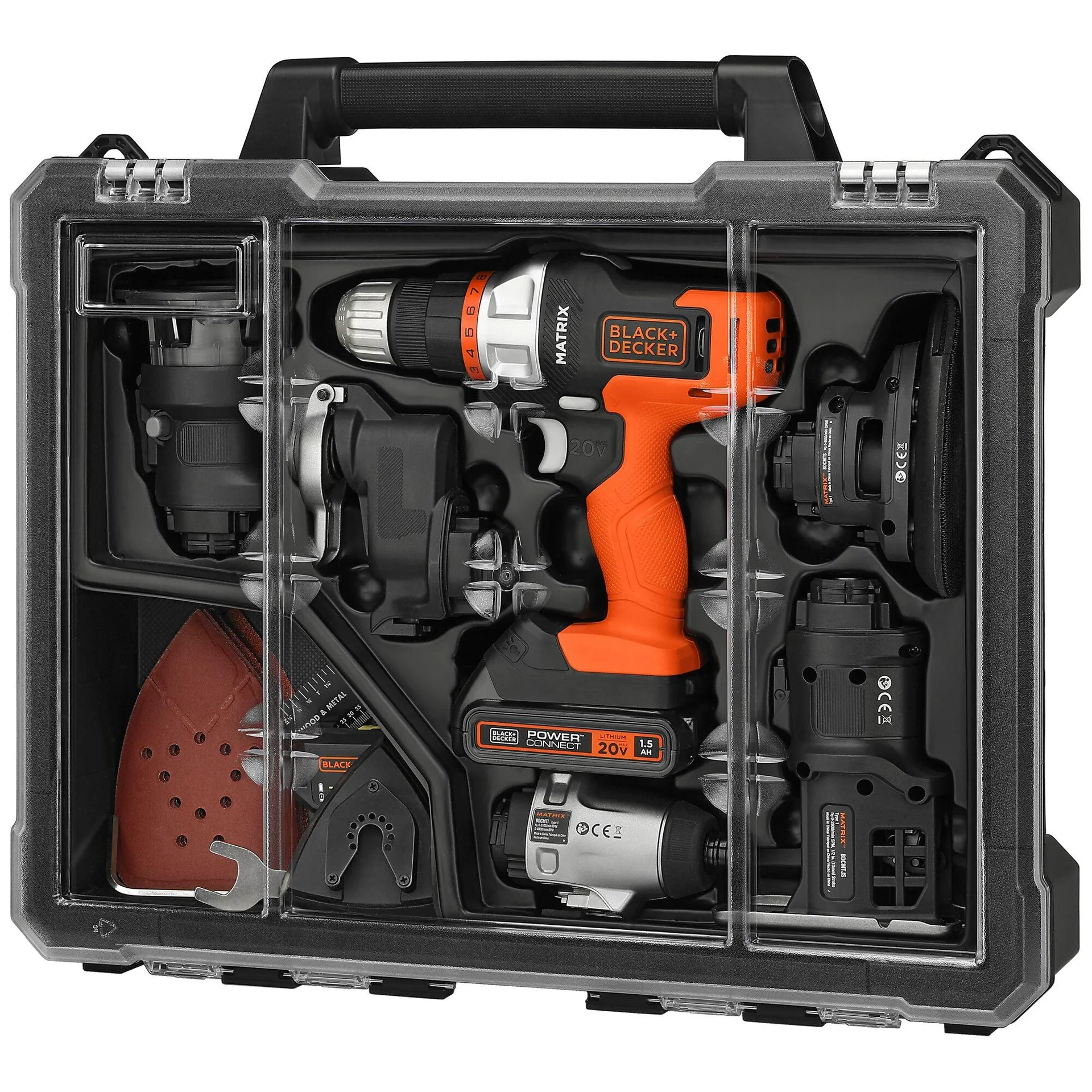 20V MAX* MATRIX™ Cordless Drill, Power Tool Combo Kit, 6-Tool