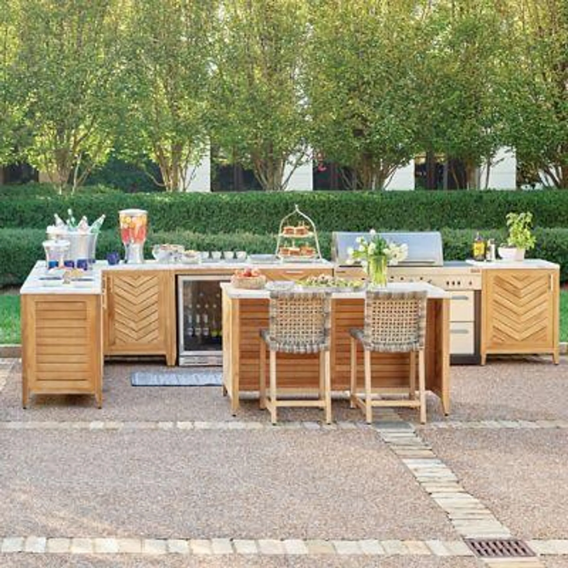 Westport Outdoor Kitchen in Natural Teak