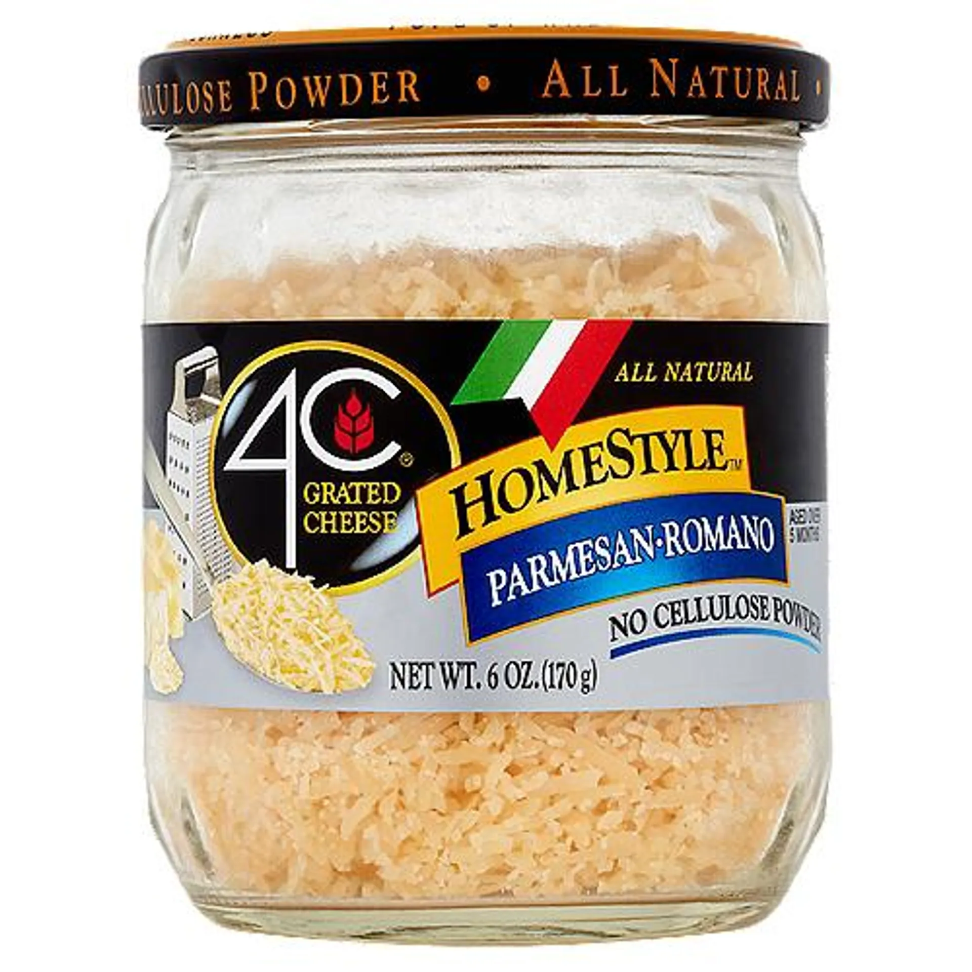 4C HomeStyle Parmesan-Romano, Grated Cheese, 6 Ounce