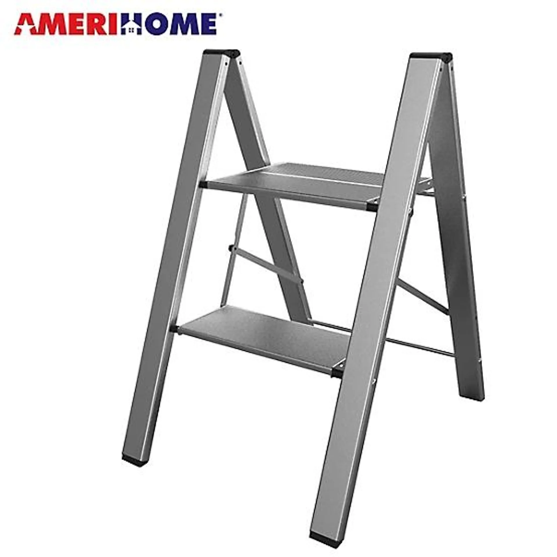 7 ft. 330 lb. Capacity Aluminum Ultra Slim 2-Step Folding Utility Step Ladder