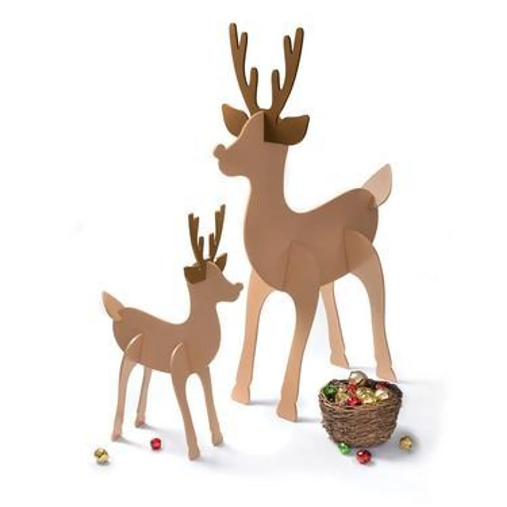 Reindeer MDF Standing Decorations, 2pc