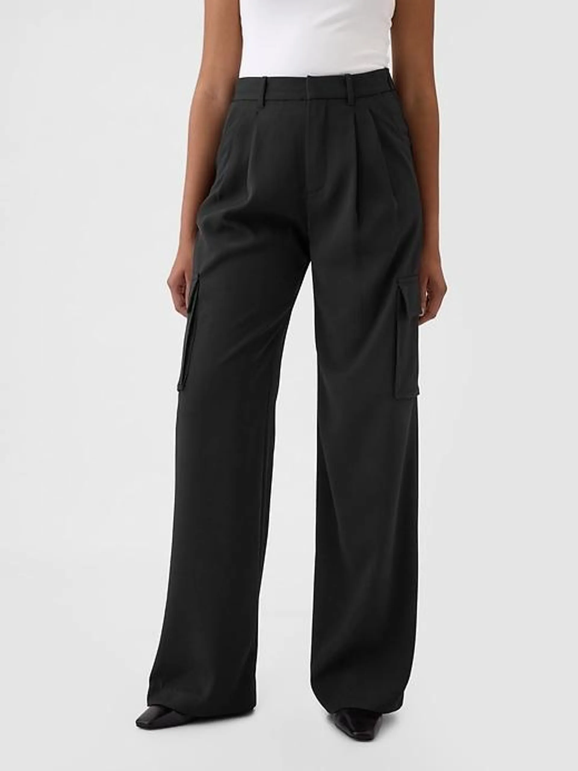 365 High Rise Cargo Pleated Trousers