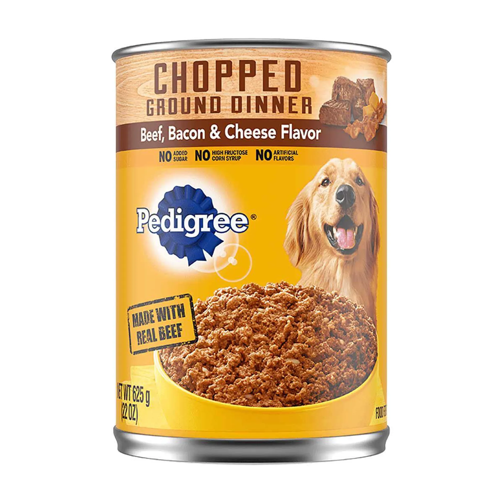 Pedigree Chunky Ground Dinner With Beef, Bacon & Cheese Canned Dog Food, 22 oz