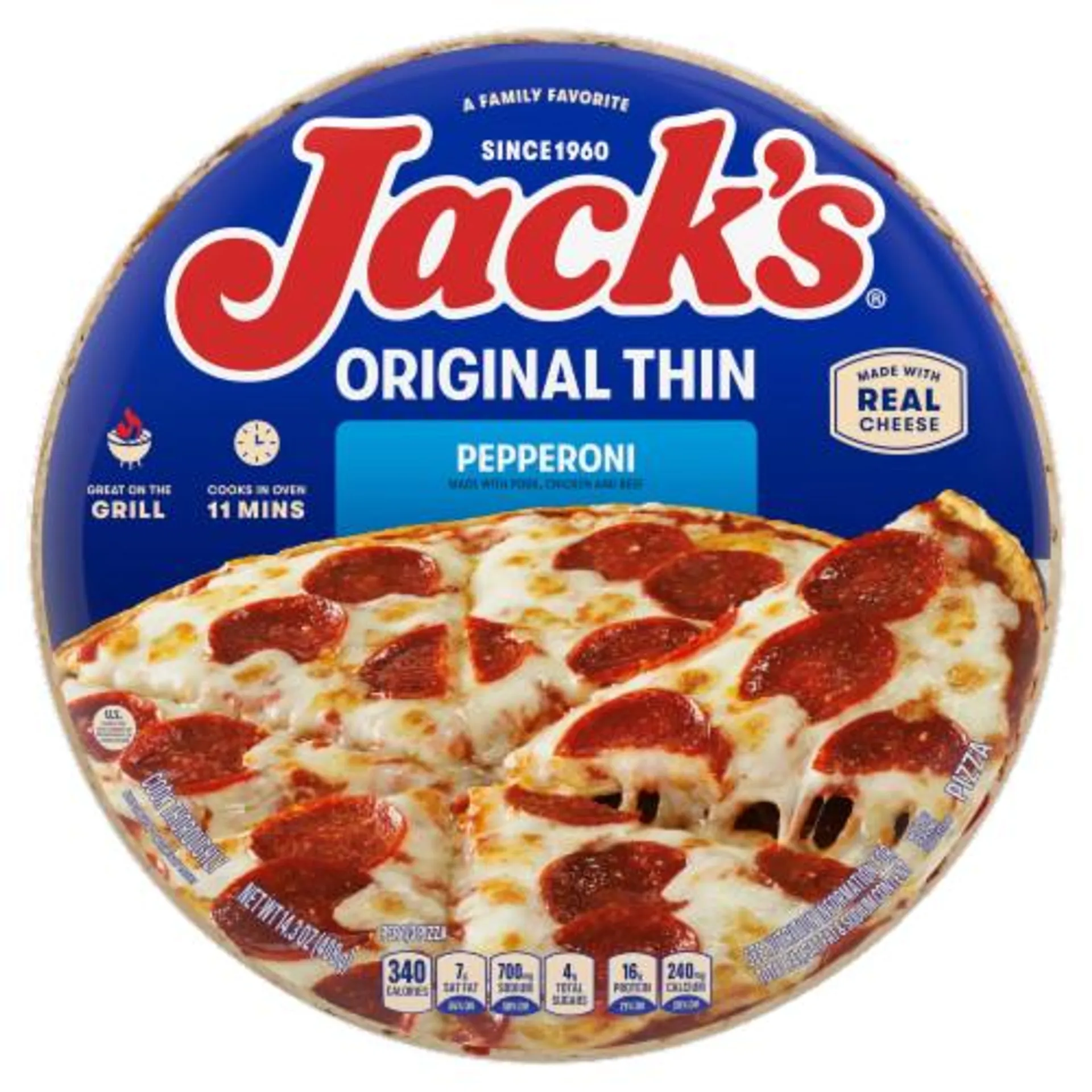 Jack's® Original Thin Crust Pepperoni Frozen Pizza