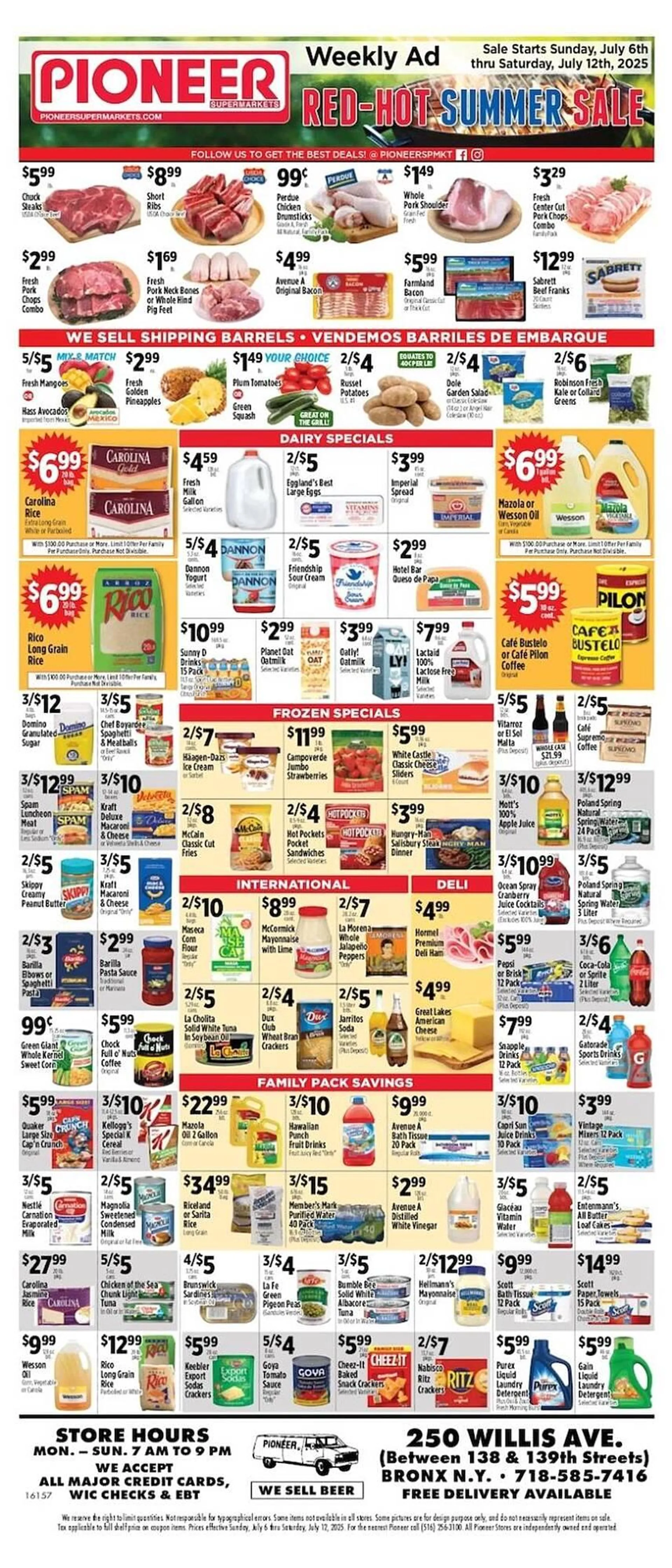 Weekly ad Pioneer Supermarkets Weekly Ad from July 6 to July 12 2025 - Page 1