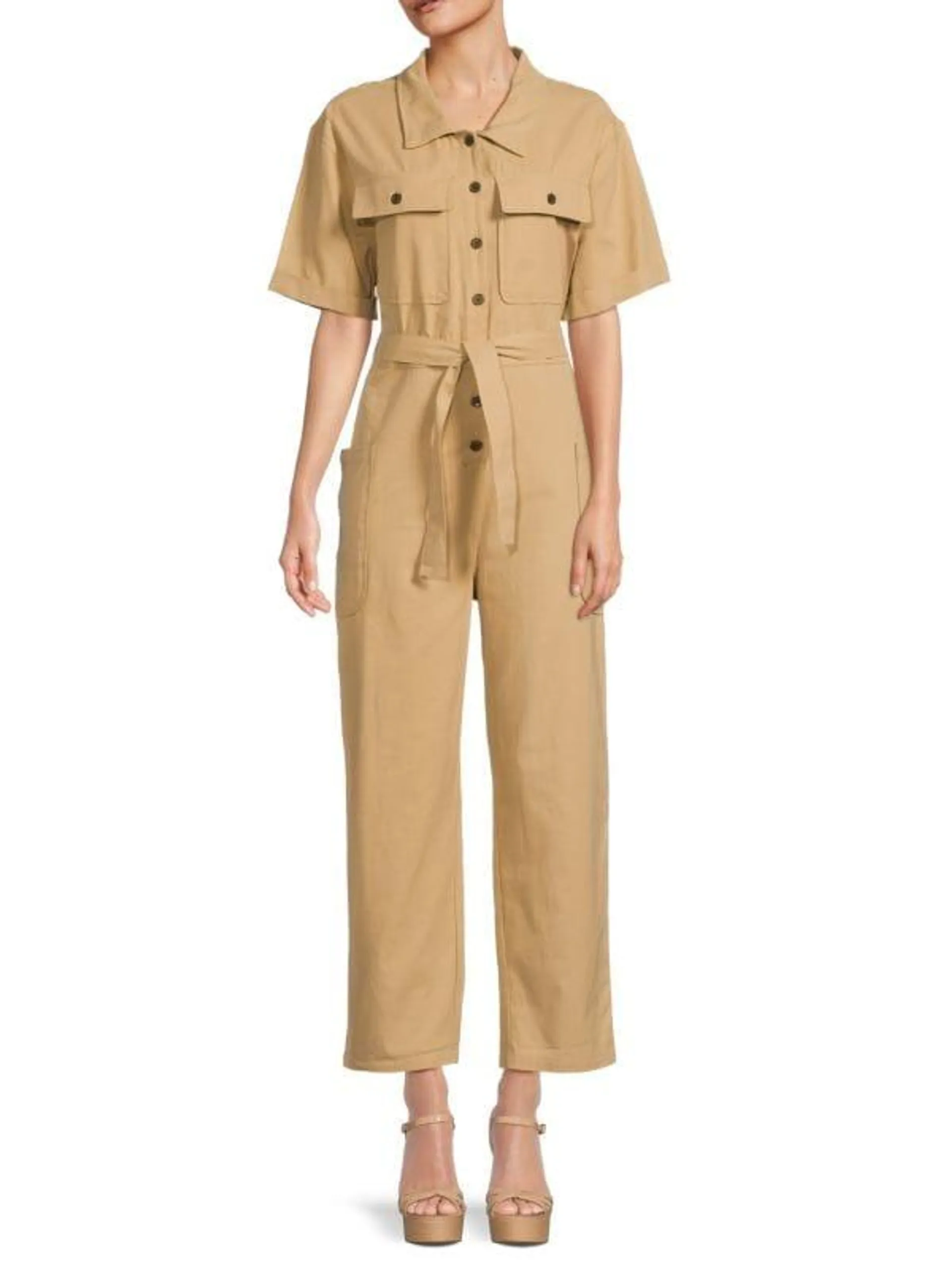 Cargo Ankle Utility Jumpsuit