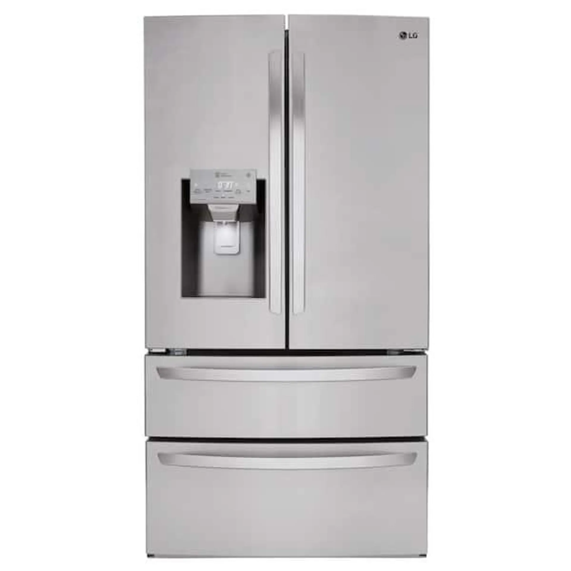 28 cu. ft. 4-Door French Door Smart Refrigerator with Ice and Water Dispenser in PrintProof Stainless Steel