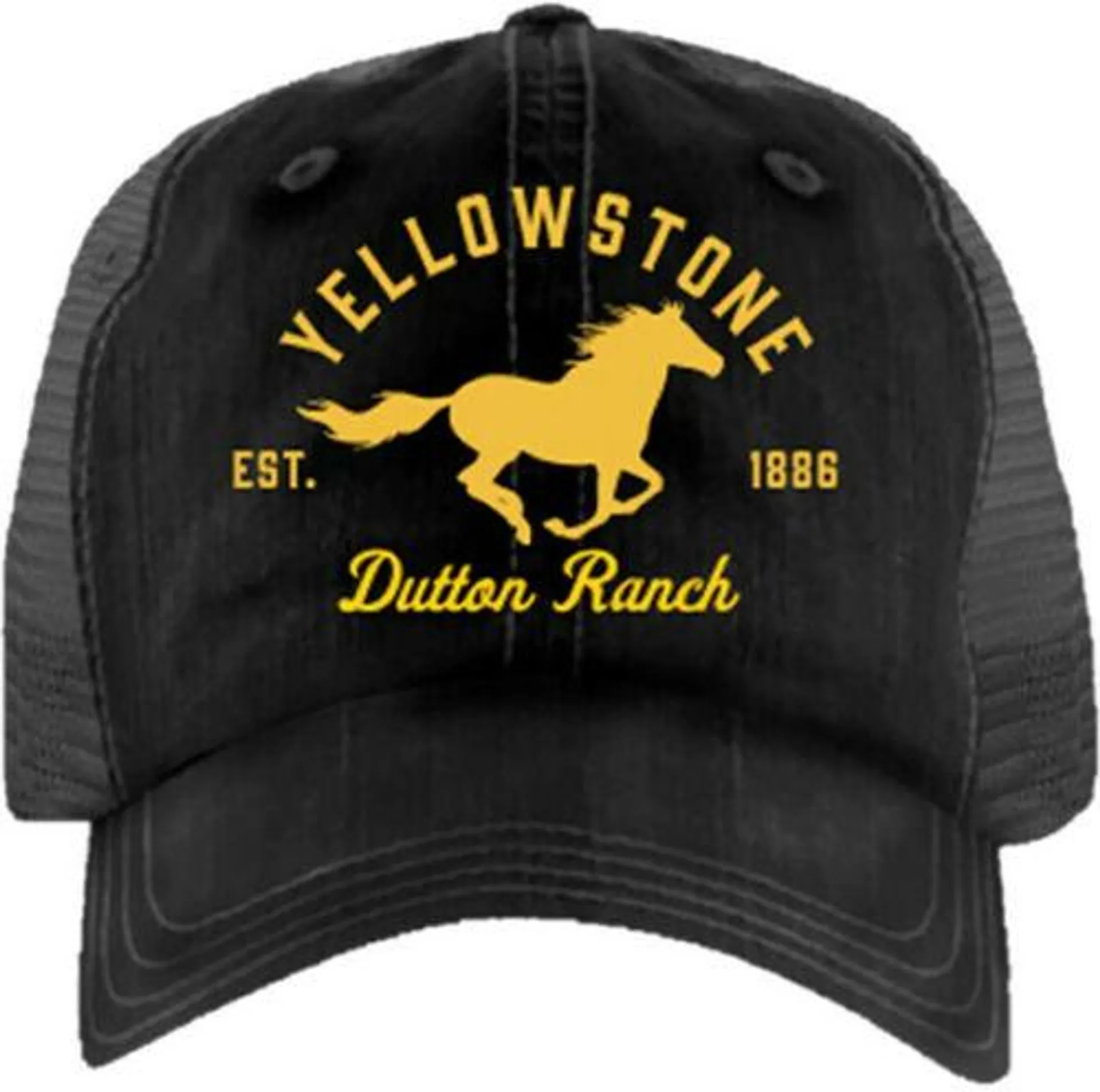 Yellowstone Black Dutton Ranch Running Horse Ball Cap