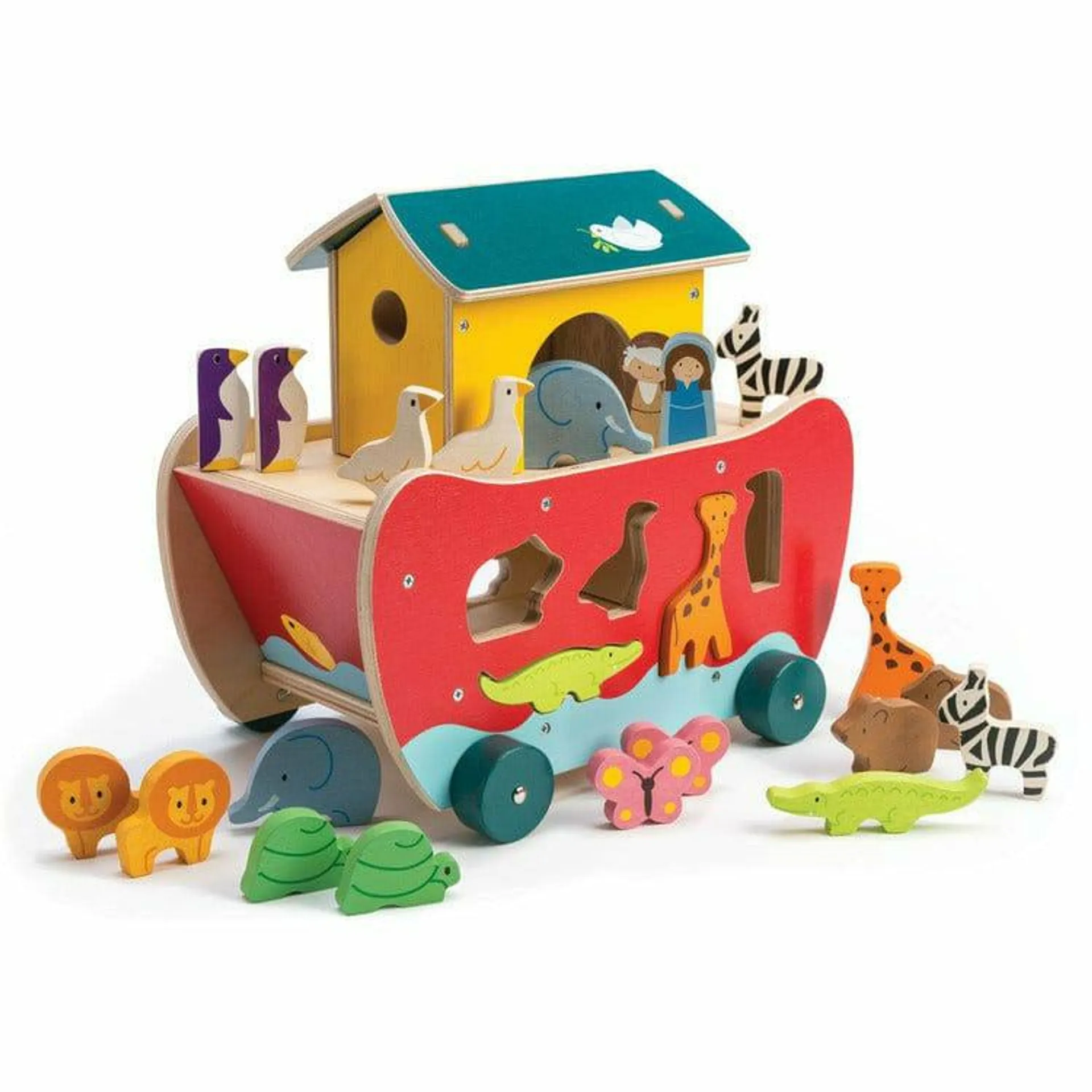 Noah's Shape Sorter Ark Wooden Toy