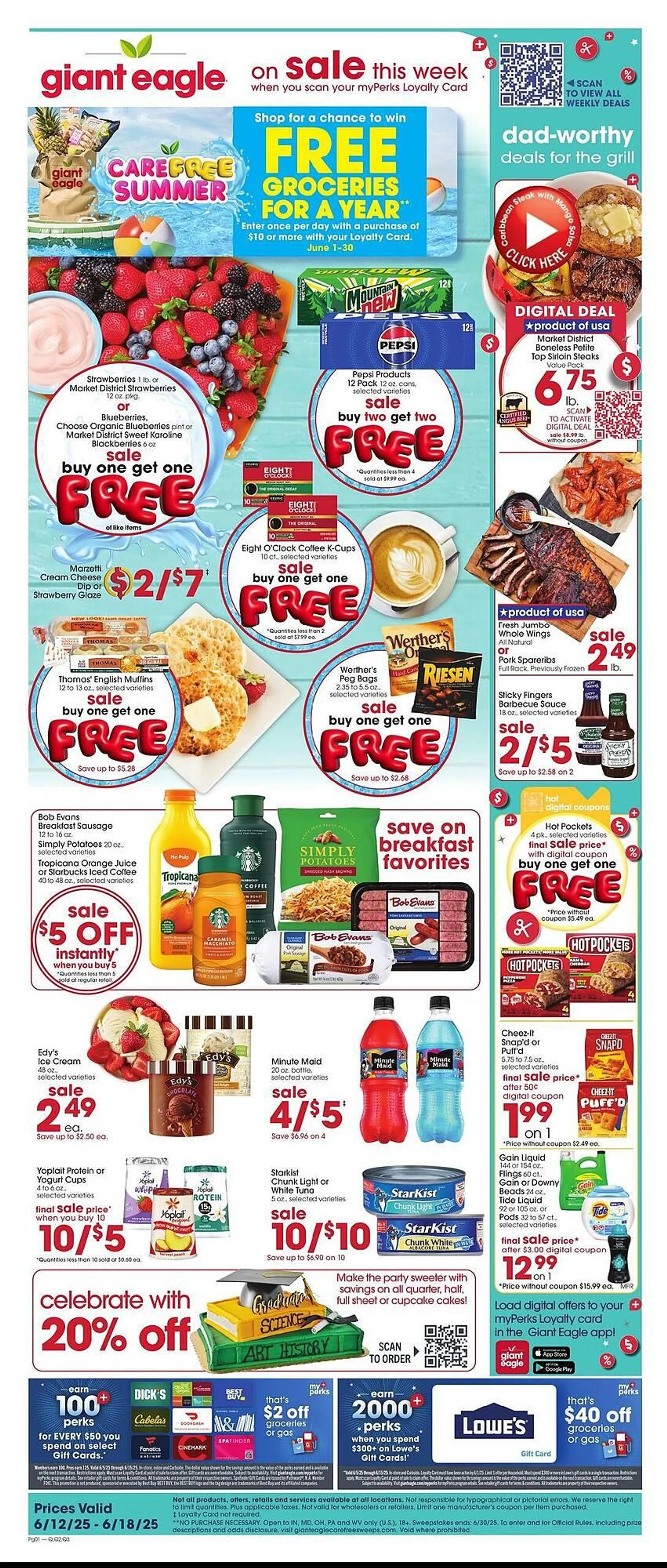 Weekly ad Giant Eagle Weekly Ad from June 12 to June 18 2025 - Page 1
