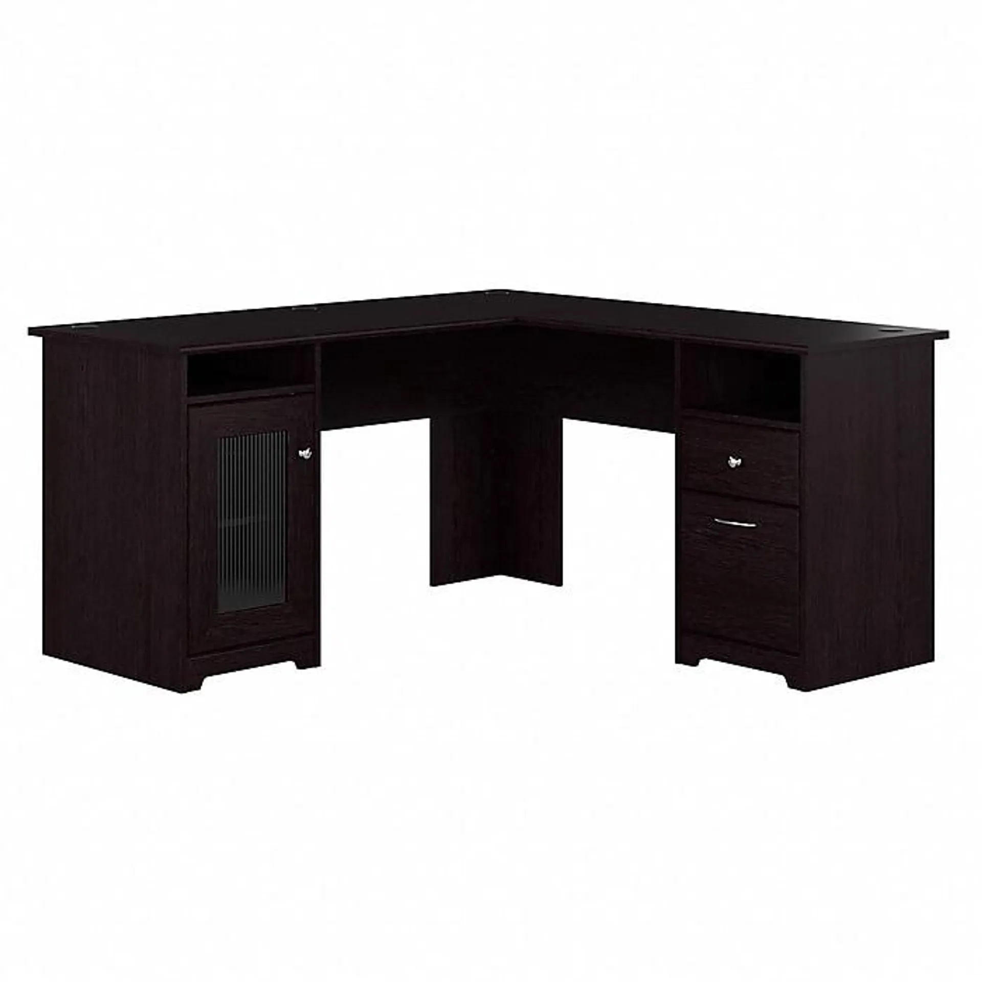 Bush Furniture Cabot 60"W L Shaped Computer Desk with Storage,