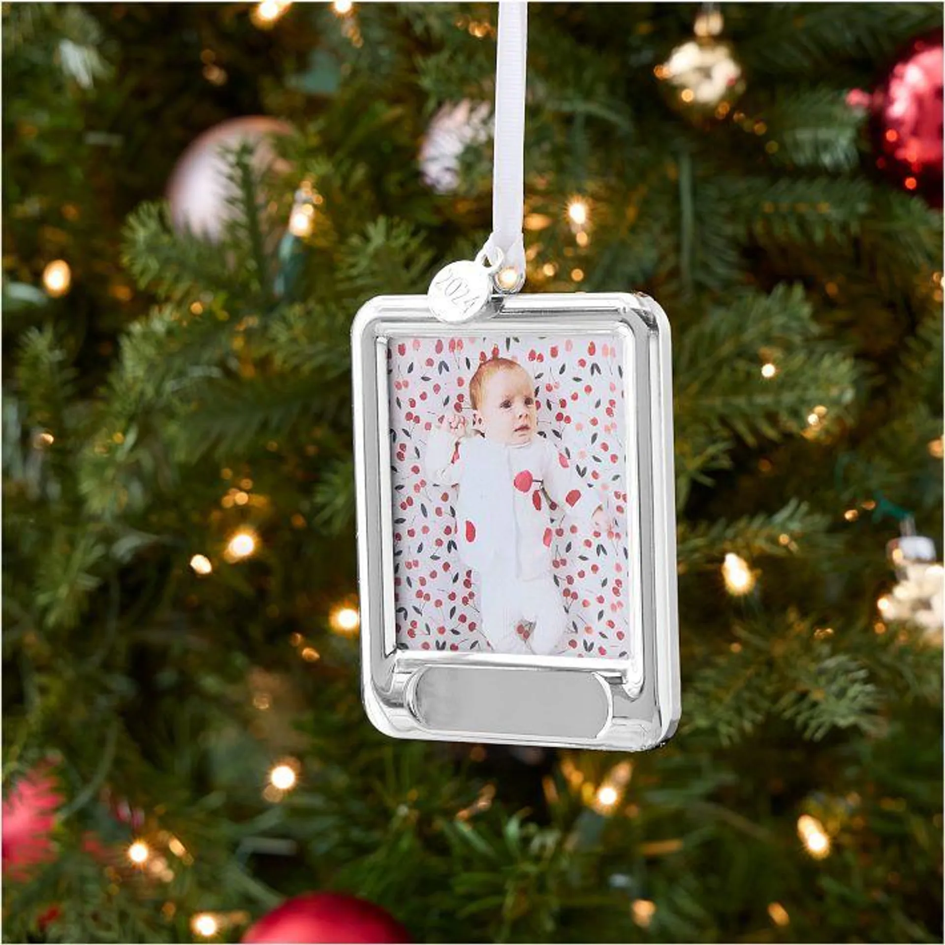 Baby's First Holiday Silver Frame Ornament