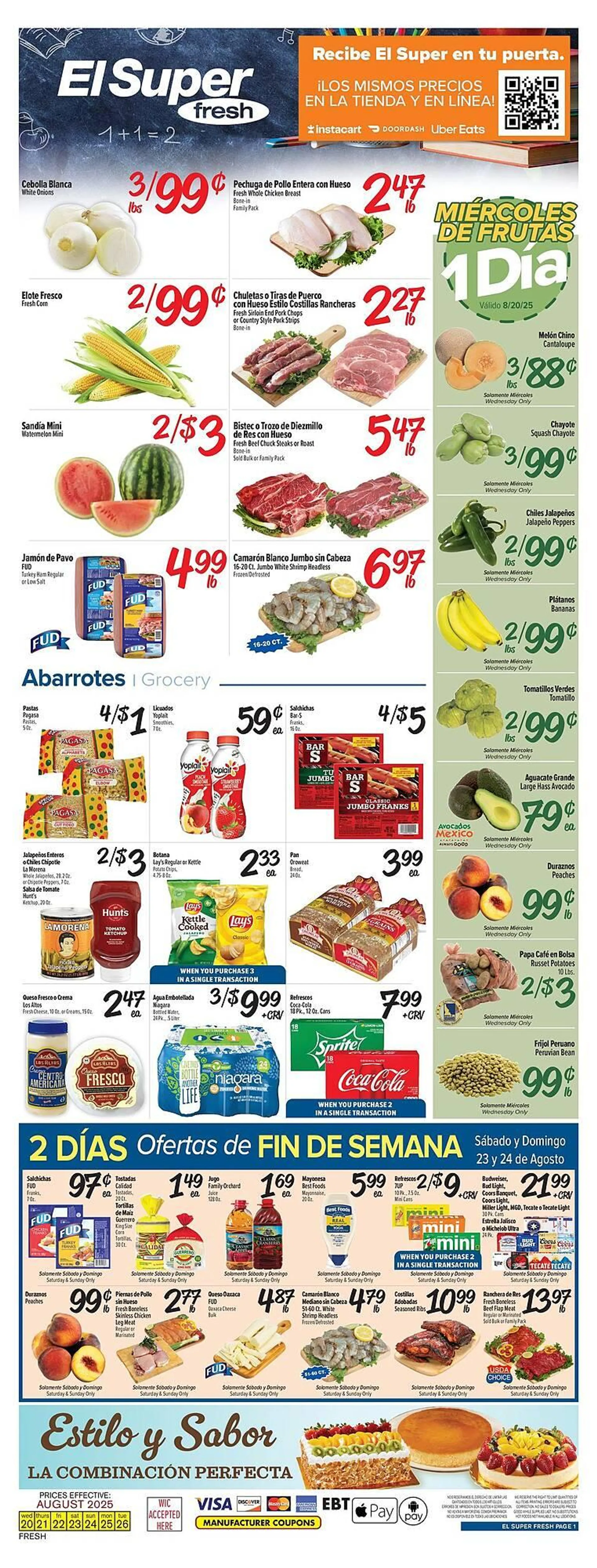Weekly ad El Super Weekly Ad from August 23 to August 24 2025 - Page 1