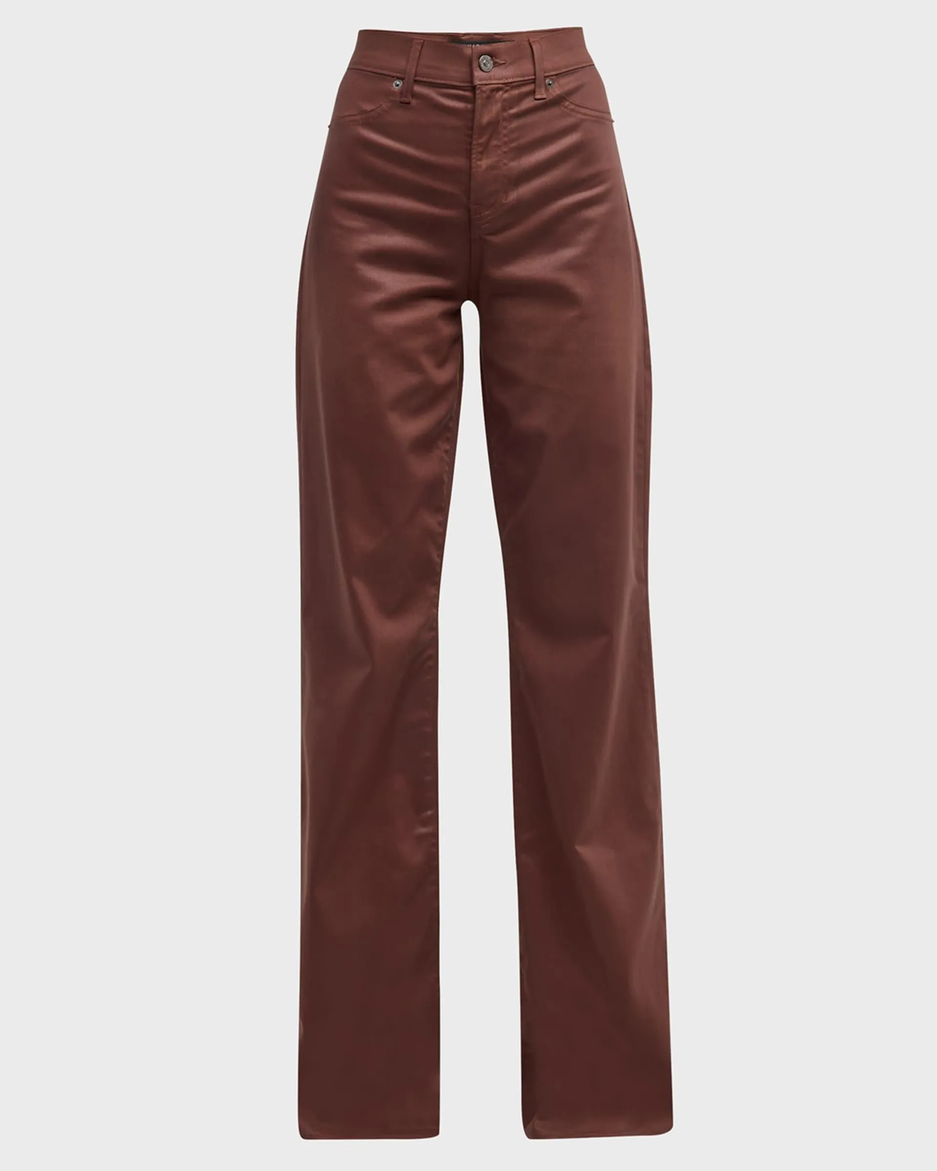 Crosbie Wide-Leg Coated Jeans