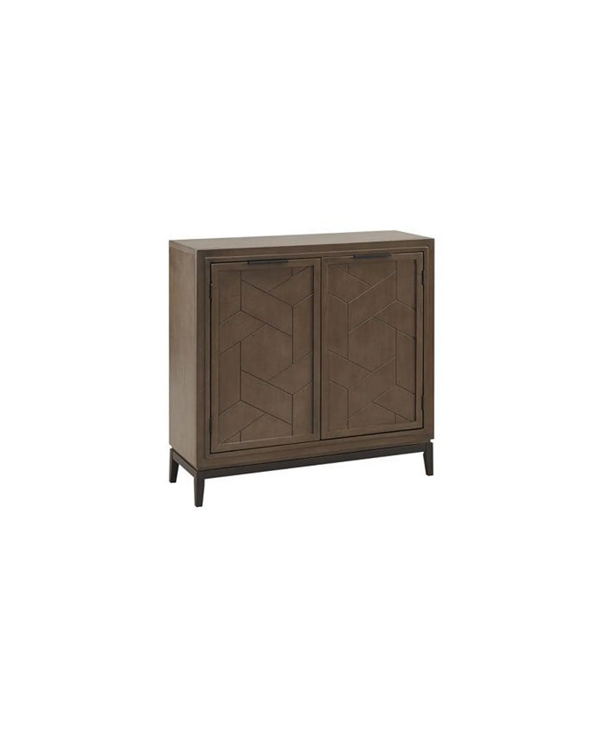 Emmett Mixed Metal and Wood Foyer Cabinet