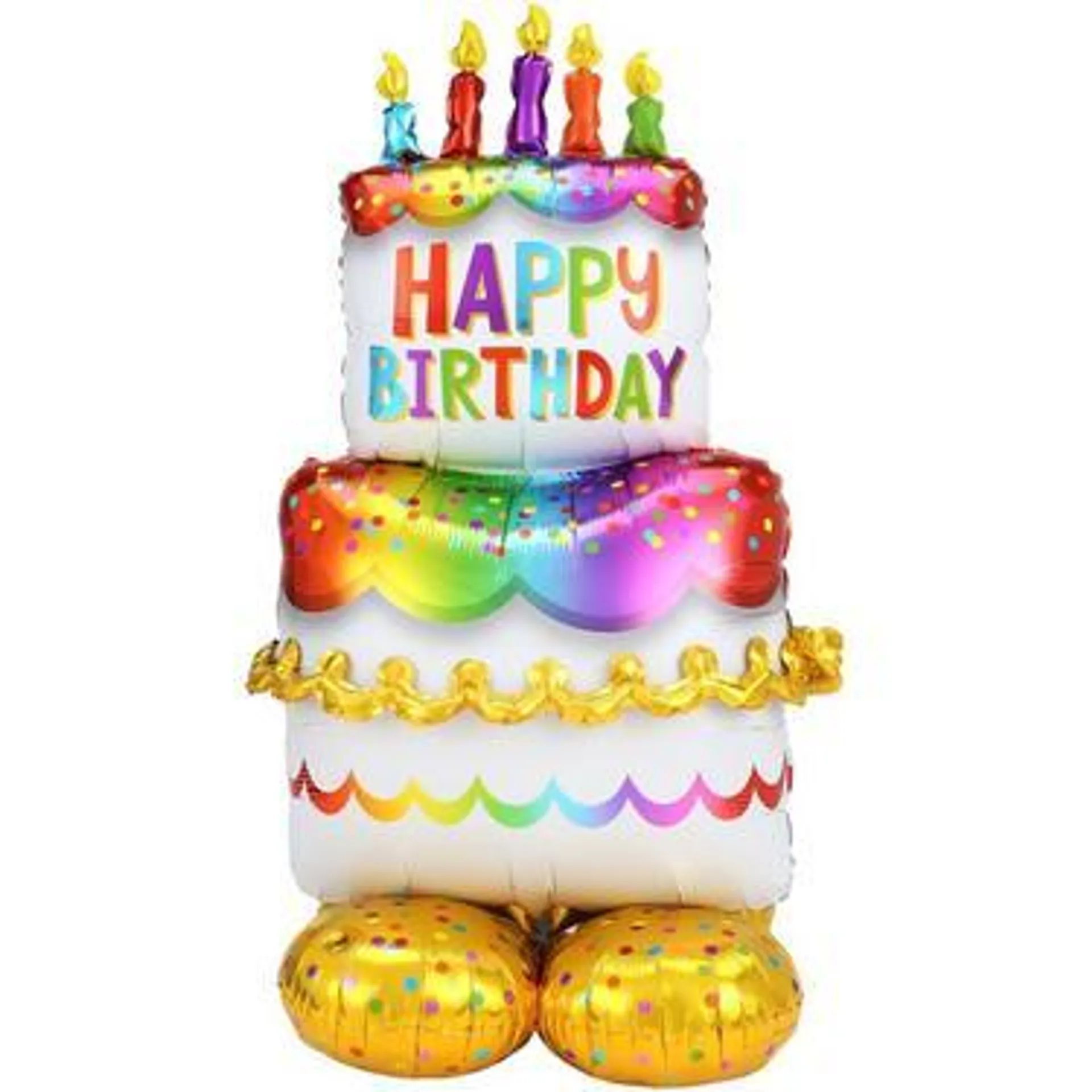 AirLoonz Birthday Cake Balloon, 53in