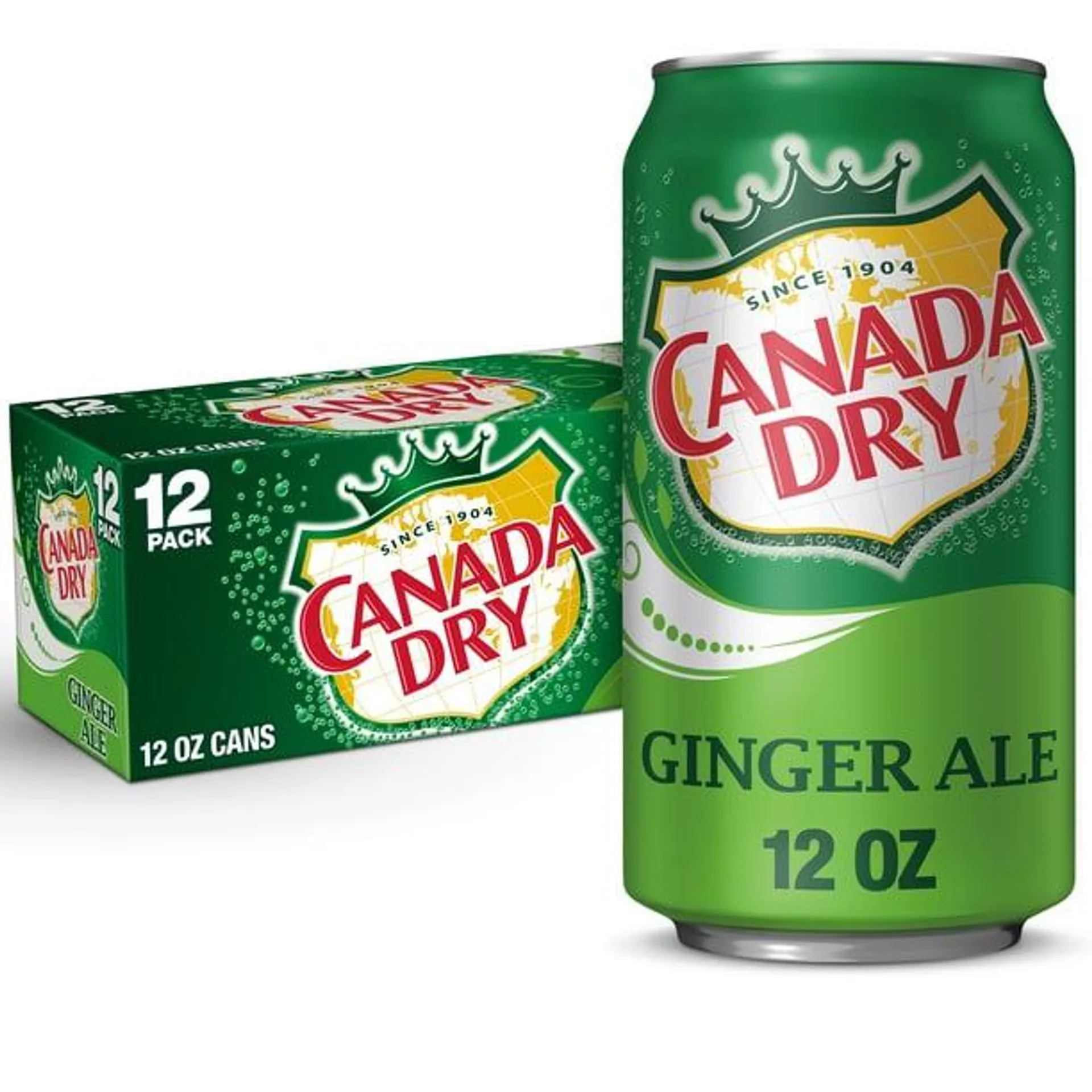 Canada Dry Ginger Ale Soda, 12 fl oz, 12 Pack Cans